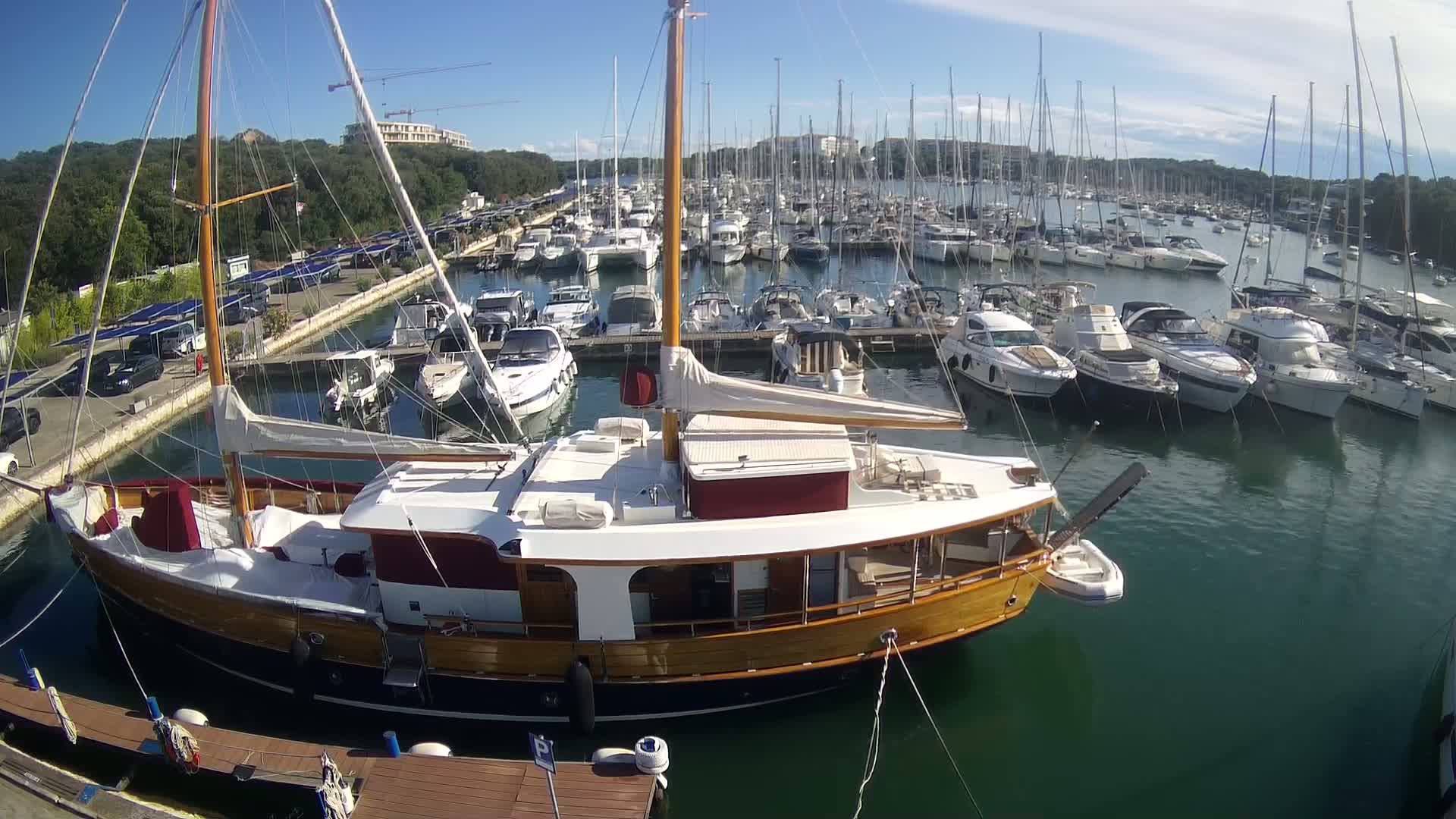 Pula, Marina Veruda South View Live Cam - Pjescana Uvala, Pula, Istria, Croatia