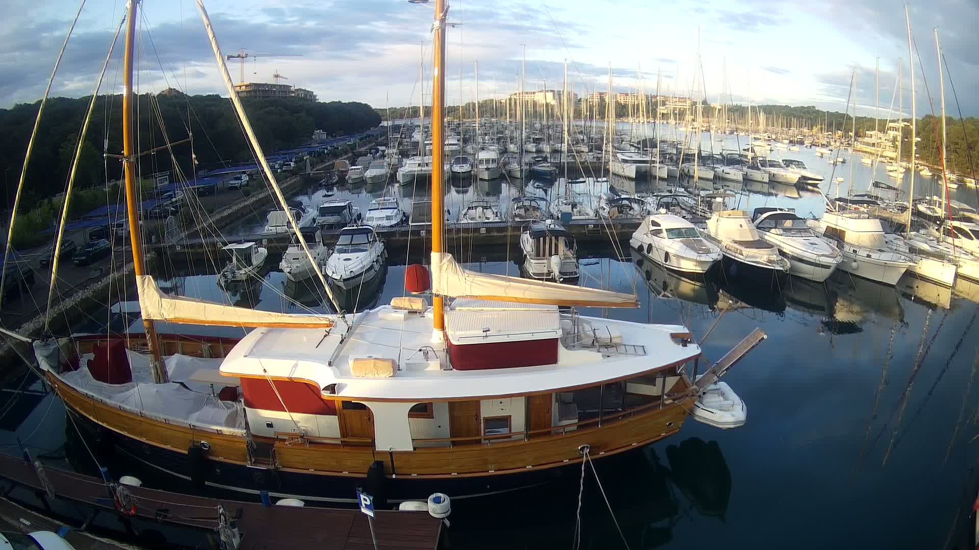 Pula, Marina Veruda South View Live Cam - Pjescana Uvala, Pula, Istria, Croatia