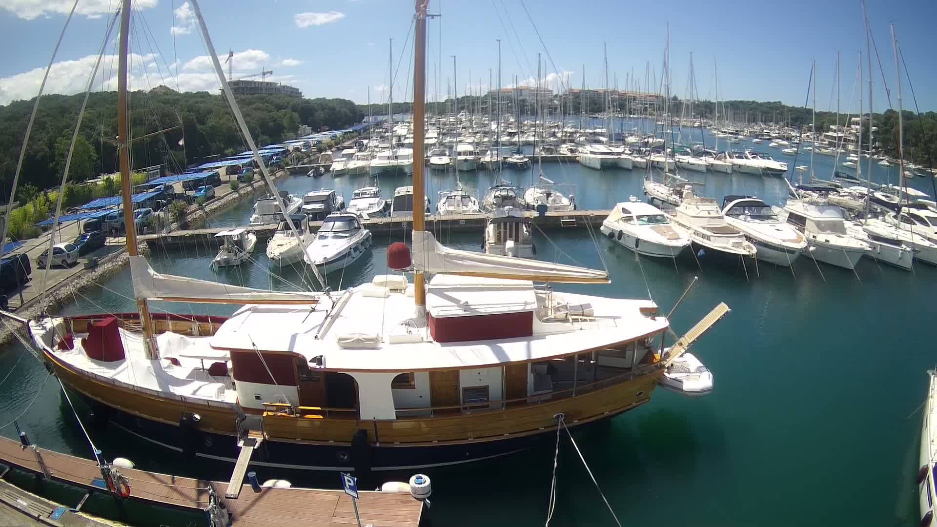 Pula, Marina Veruda South View Live Cam - Pjescana Uvala, Pula, Istria, Croatia