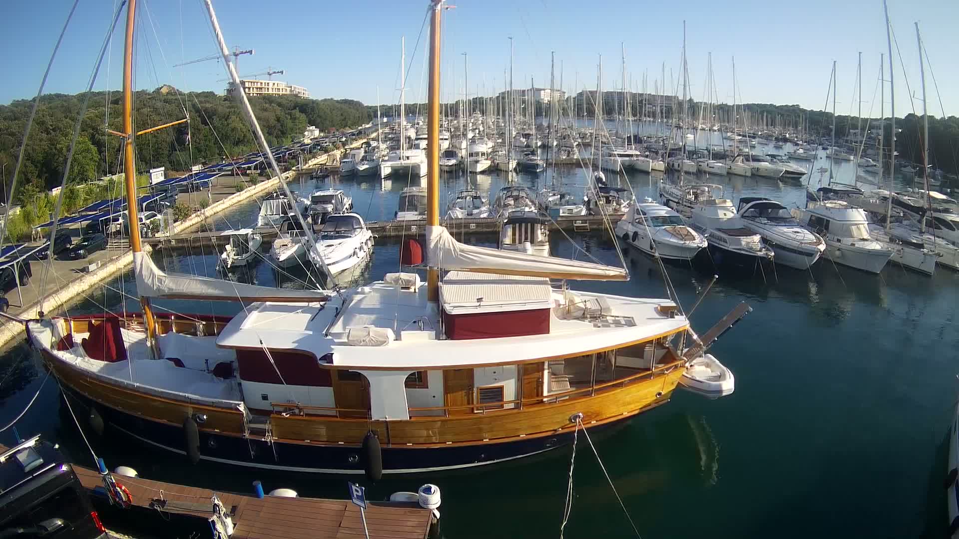 Pula, Marina Veruda South View Live Cam - Pjescana Uvala, Pula, Istria, Croatia