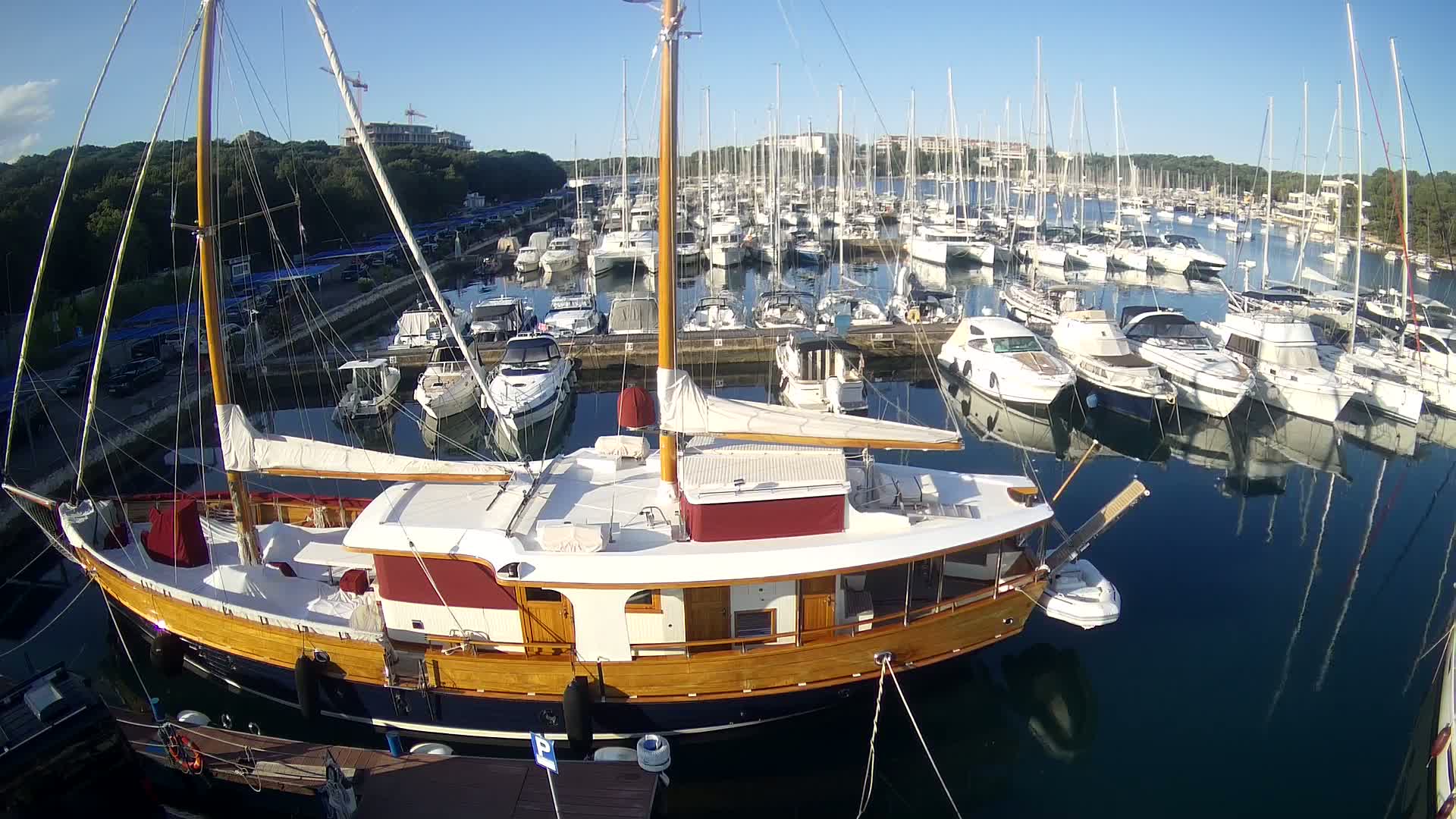 Pula, Marina Veruda South View Live Cam - Pjescana Uvala, Pula, Istria, Croatia