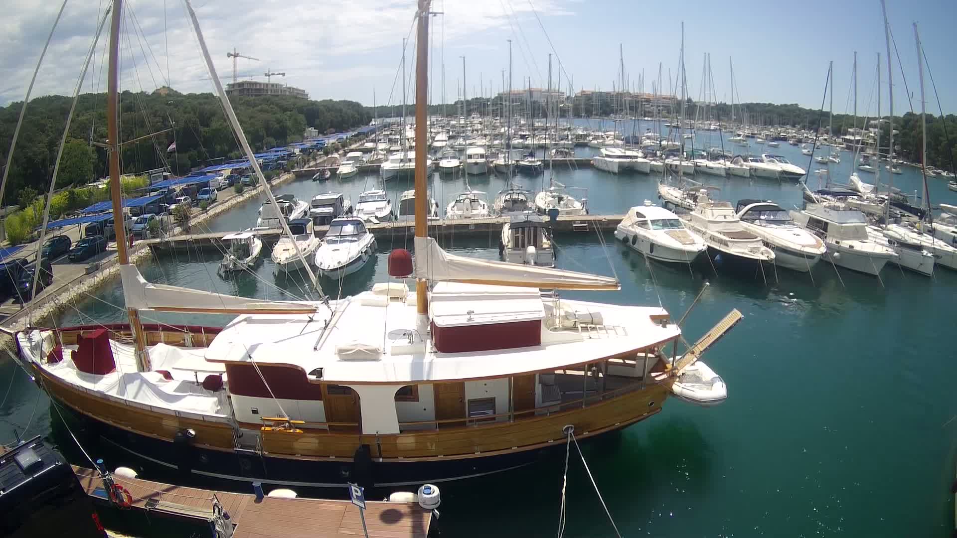 Pula, Marina Veruda South View Live Cam - Pjescana Uvala, Pula, Istria, Croatia