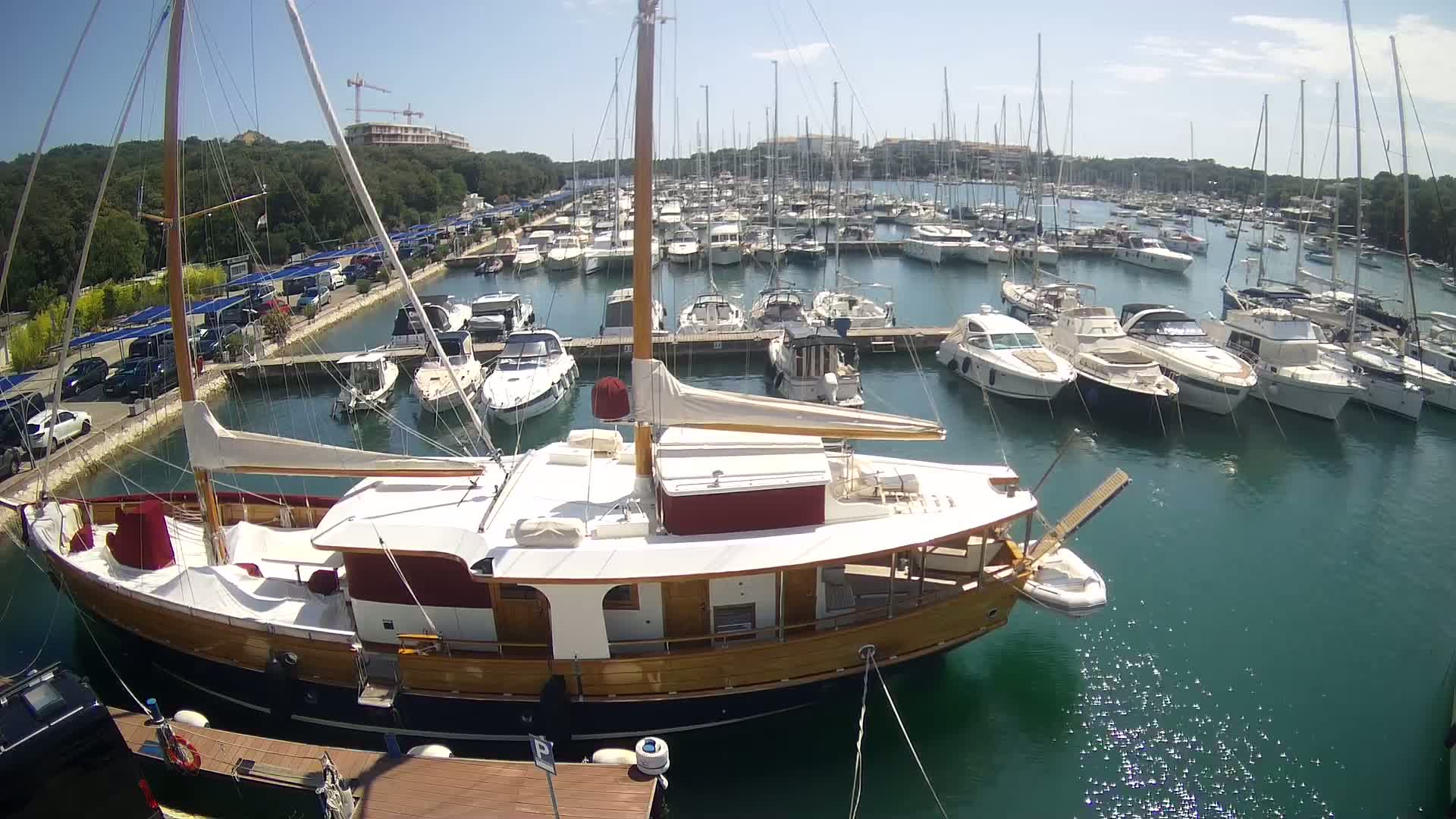 Pula, Marina Veruda South View Live Cam - Pjescana Uvala, Pula, Istria, Croatia