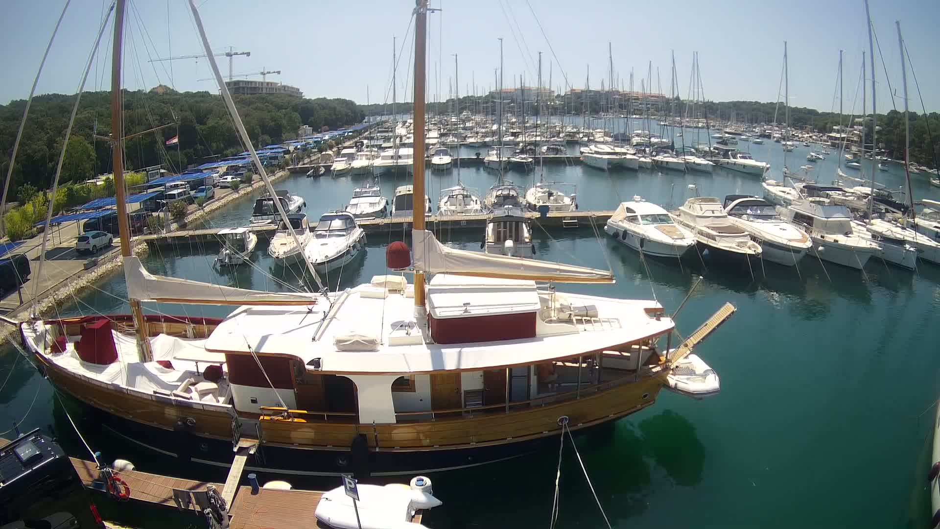 Pula, Marina Veruda South View Live Cam - Pjescana Uvala, Pula, Istria, Croatia