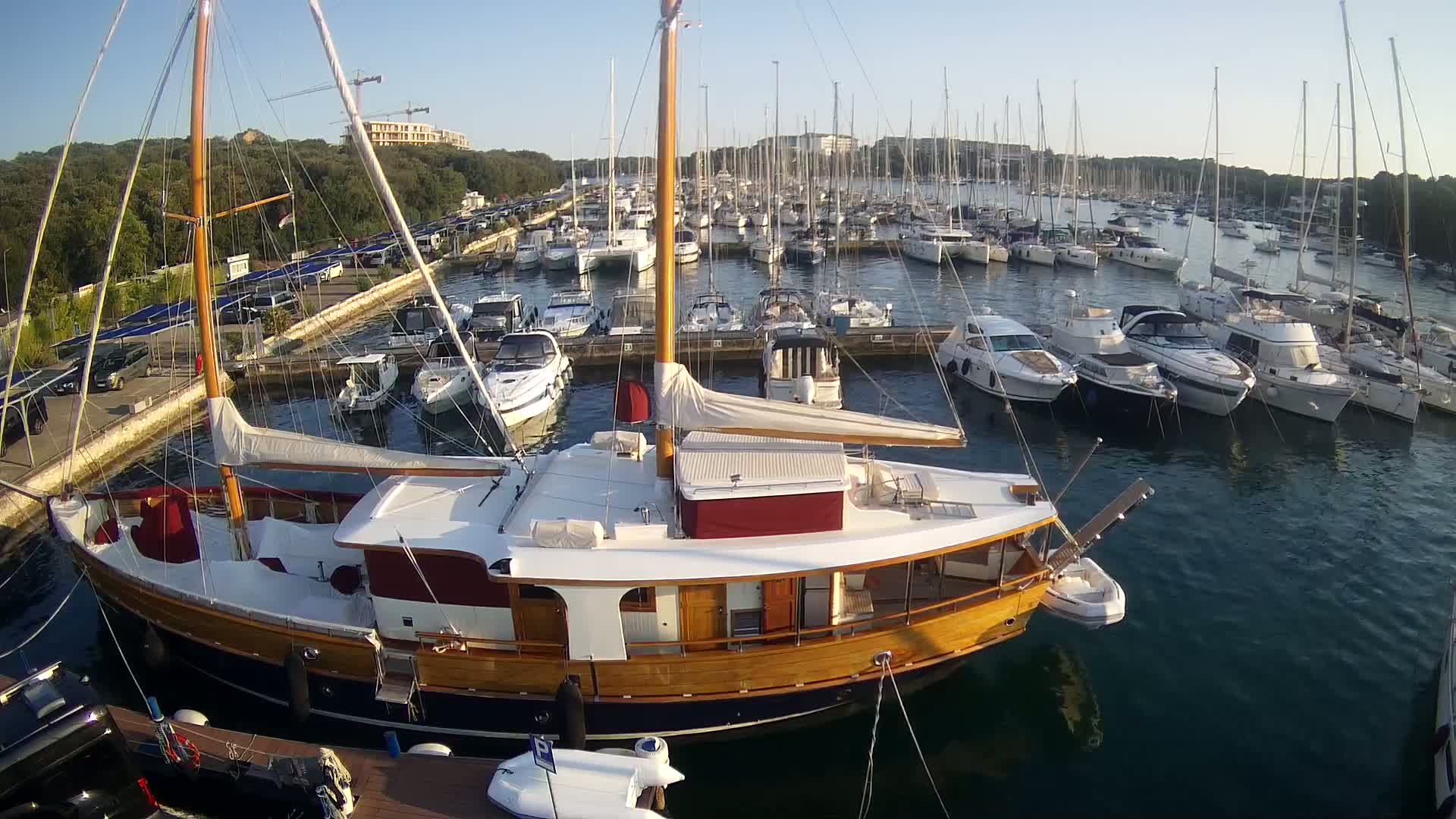 Pula, Marina Veruda South View Live Cam - Pjescana Uvala, Pula, Istria, Croatia