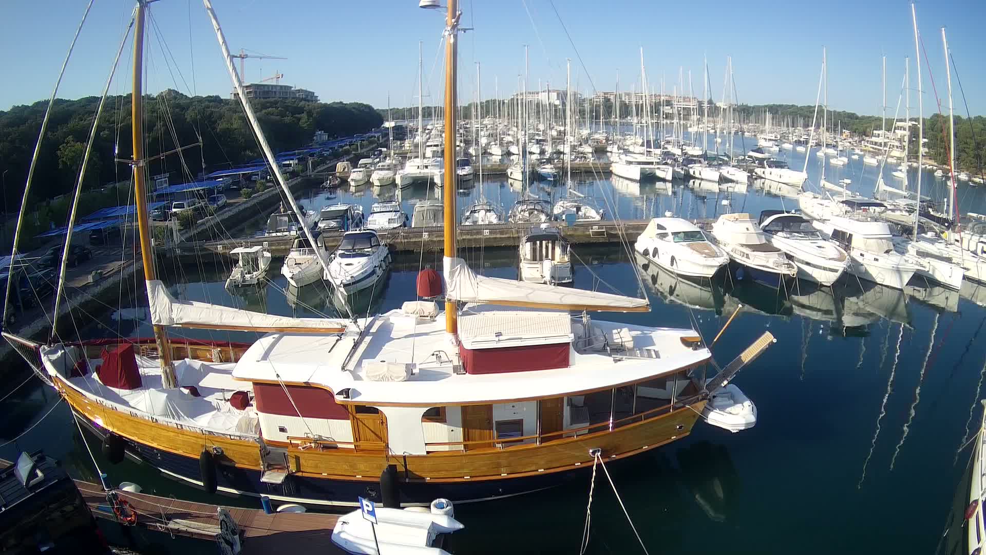 Pula, Marina Veruda South View Live Cam - Pjescana Uvala, Pula, Istria, Croatia