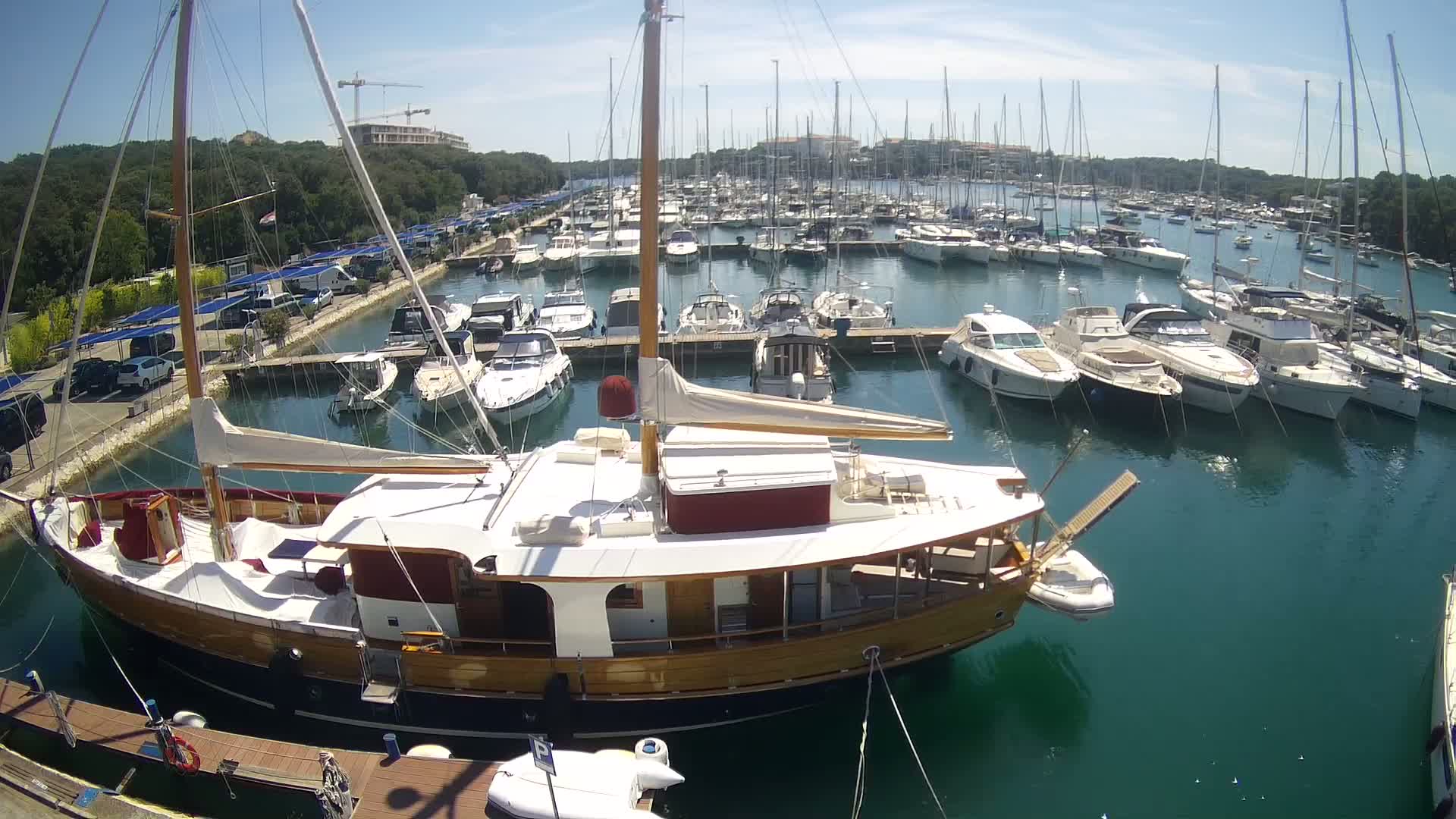 Pula, Marina Veruda South View Live Cam - Pjescana Uvala, Pula, Istria, Croatia