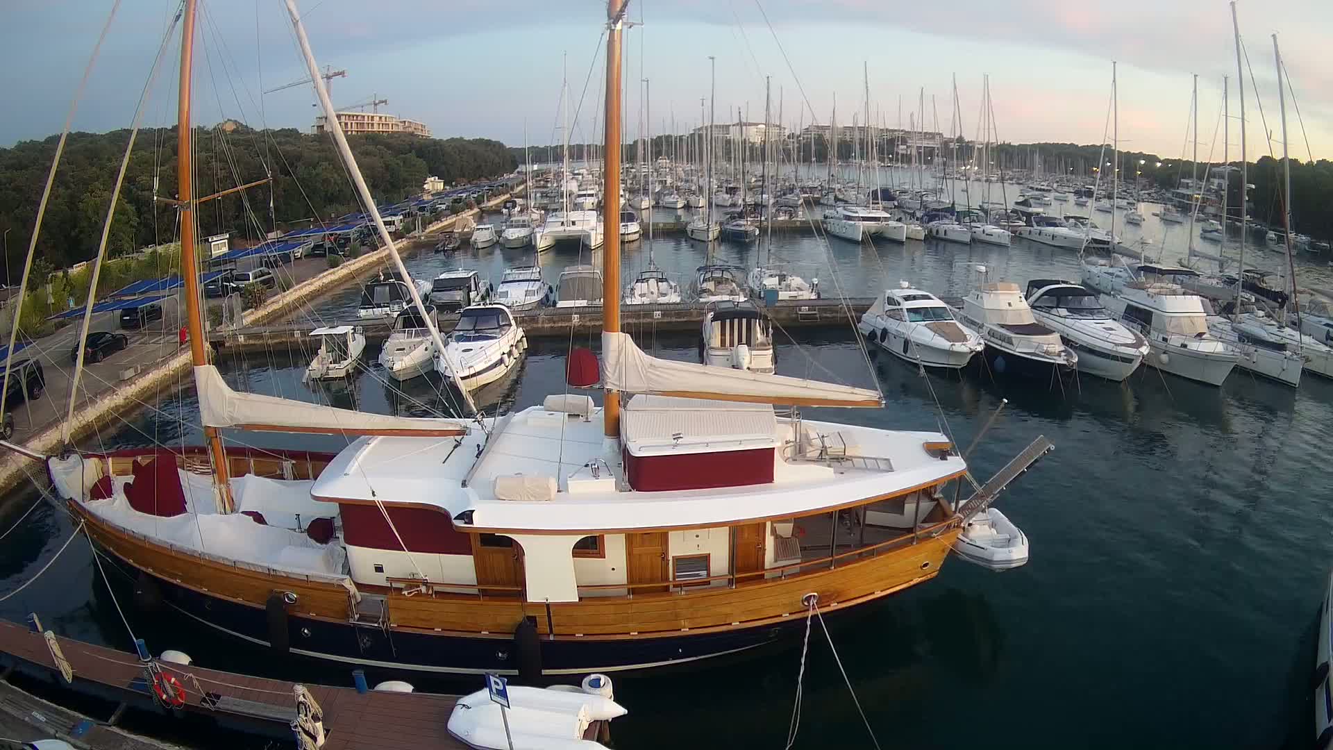 Pula, Marina Veruda South View Live Cam - Pjescana Uvala, Pula, Istria, Croatia