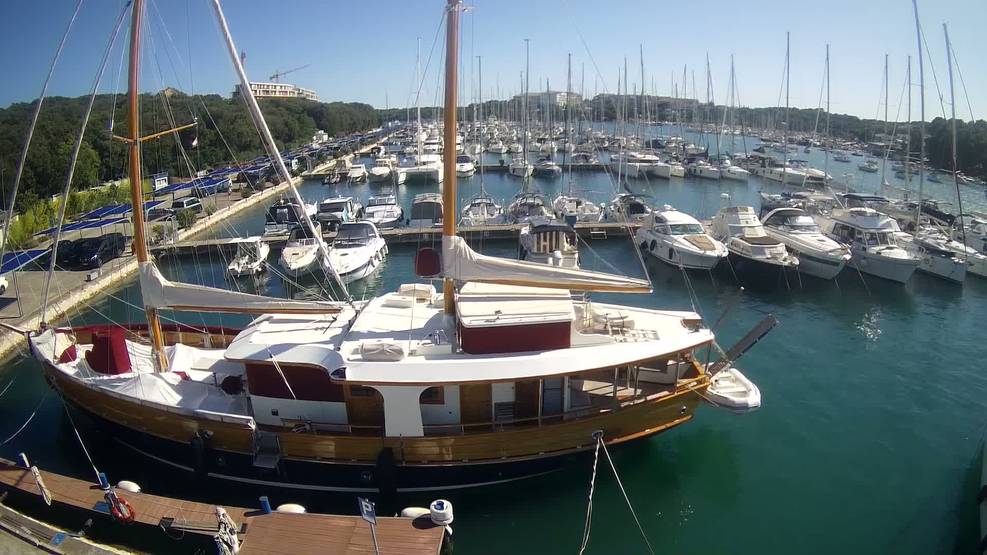 Pula, Marina Veruda South View Live Cam - Pjescana Uvala, Pula, Istria, Croatia