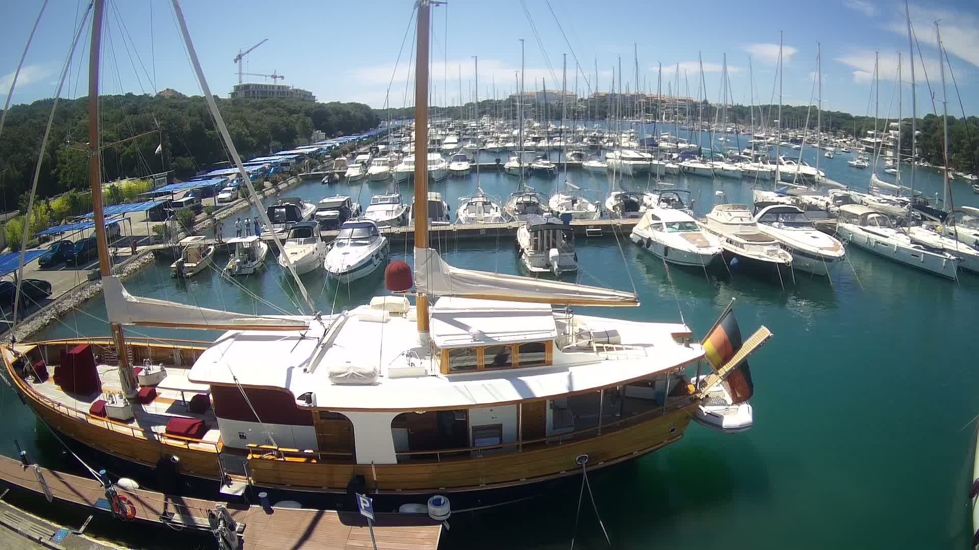 Pula, Marina Veruda South View Live Cam - Pjescana Uvala, Pula, Istria, Croatia