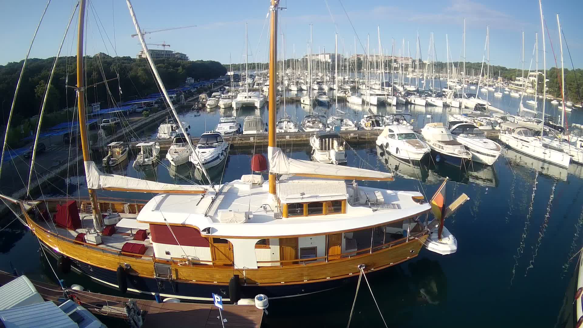 Pula, Marina Veruda South View Live Cam - Pjescana Uvala, Pula, Istria, Croatia