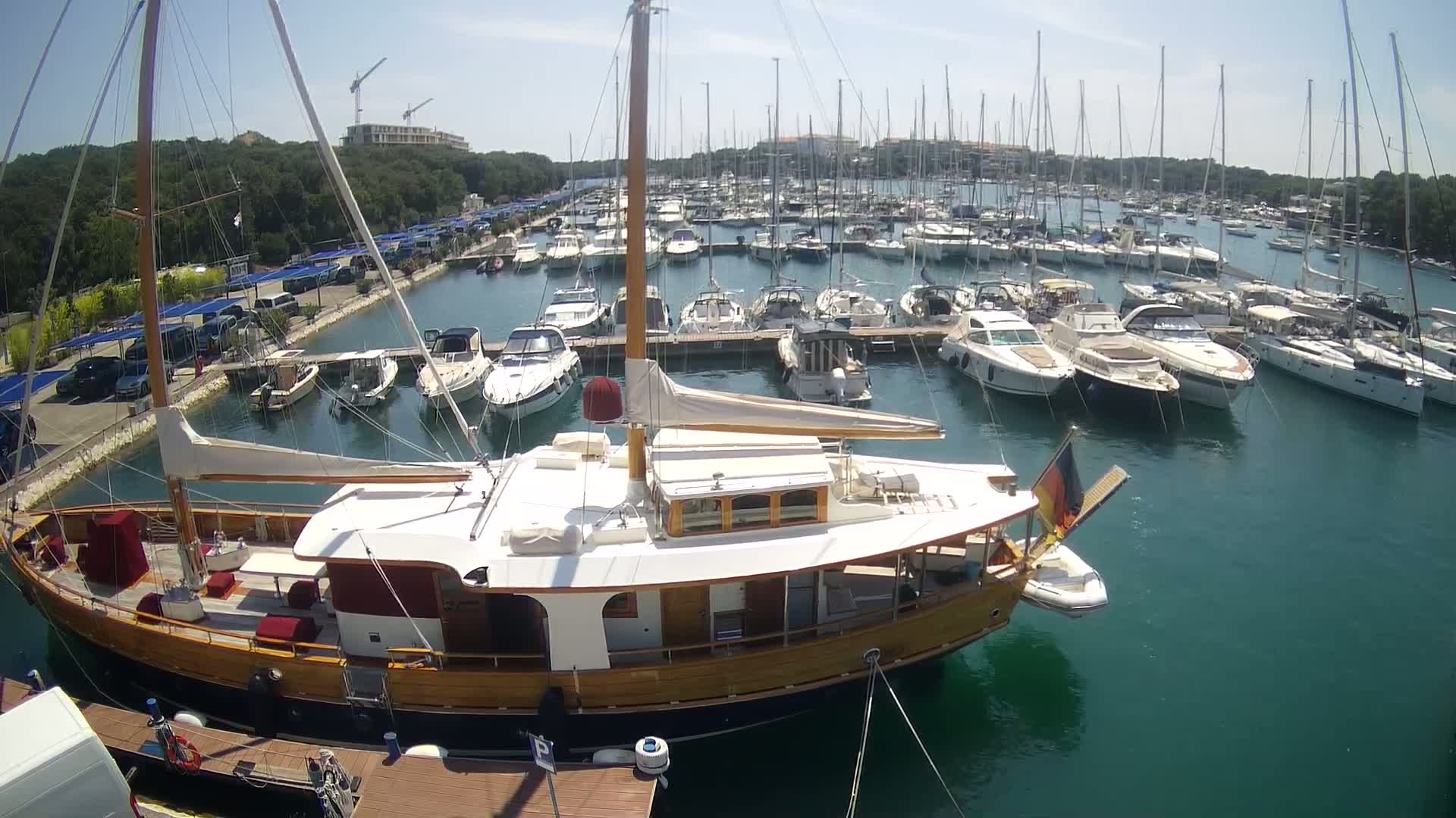 Pula, Marina Veruda South View Live Cam - Pjescana Uvala, Pula, Istria, Croatia