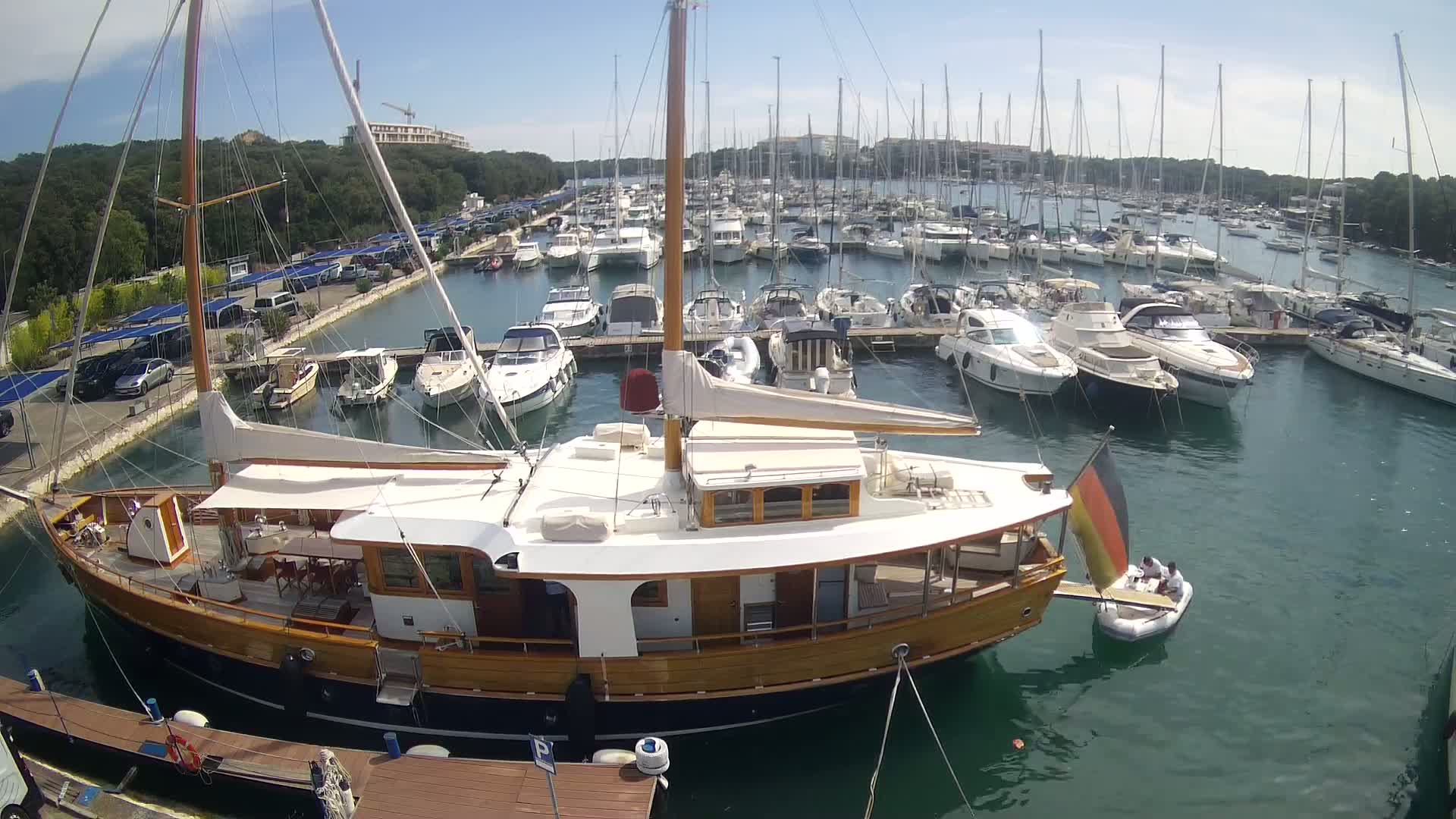 Pula, Marina Veruda South View Live Cam - Pjescana Uvala, Pula, Istria, Croatia