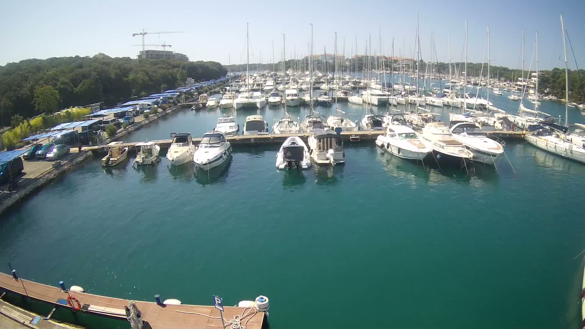Pula, Marina Veruda South View Live Cam - Pjescana Uvala, Pula, Istria, Croatia