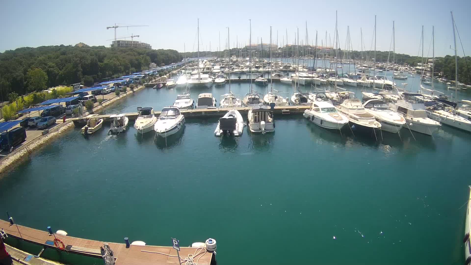 Pula, Marina Veruda South View Live Cam - Pjescana Uvala, Pula, Istria, Croatia