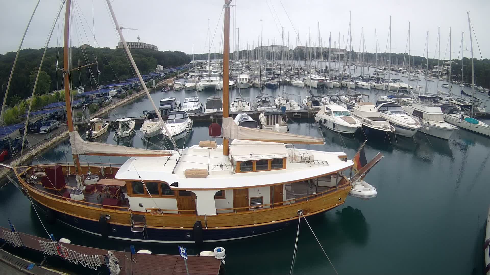 Pula, Marina Veruda South View Live Cam - Pjescana Uvala, Pula, Istria, Croatia