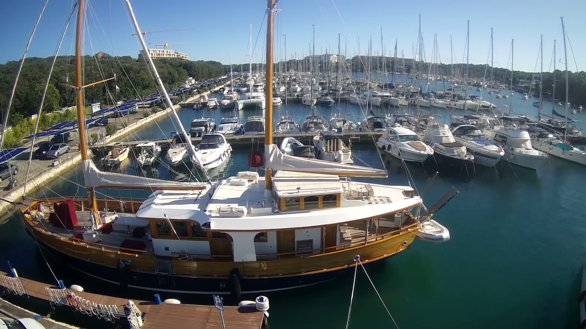 Pula, Marina Veruda South View Live Cam - Pjescana Uvala, Pula, Istria, Croatia