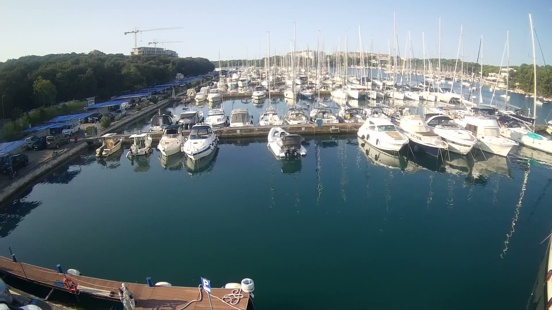 Pula, Marina Veruda South View Live Cam - Pjescana Uvala, Pula, Istria, Croatia