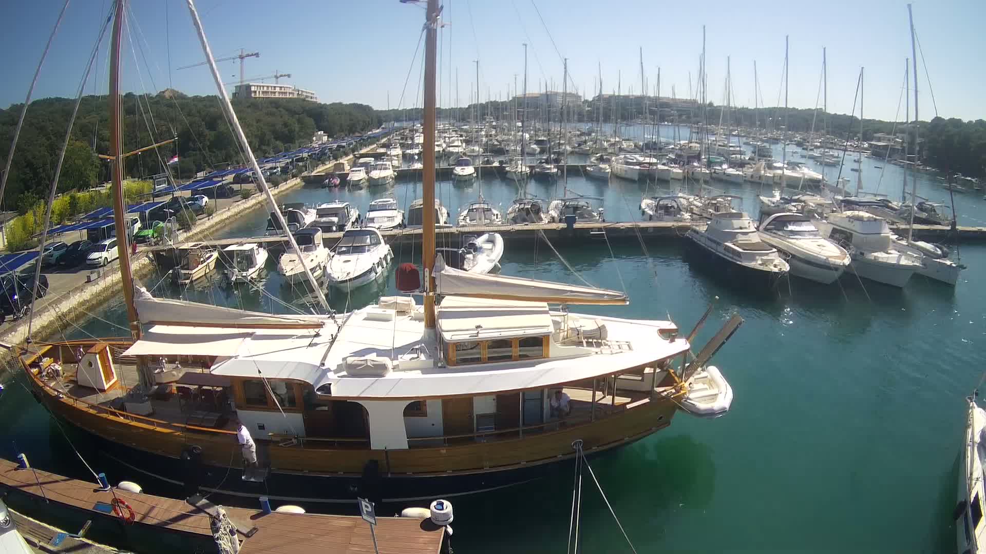 Pula, Marina Veruda South View Live Cam - Pjescana Uvala, Pula, Istria, Croatia