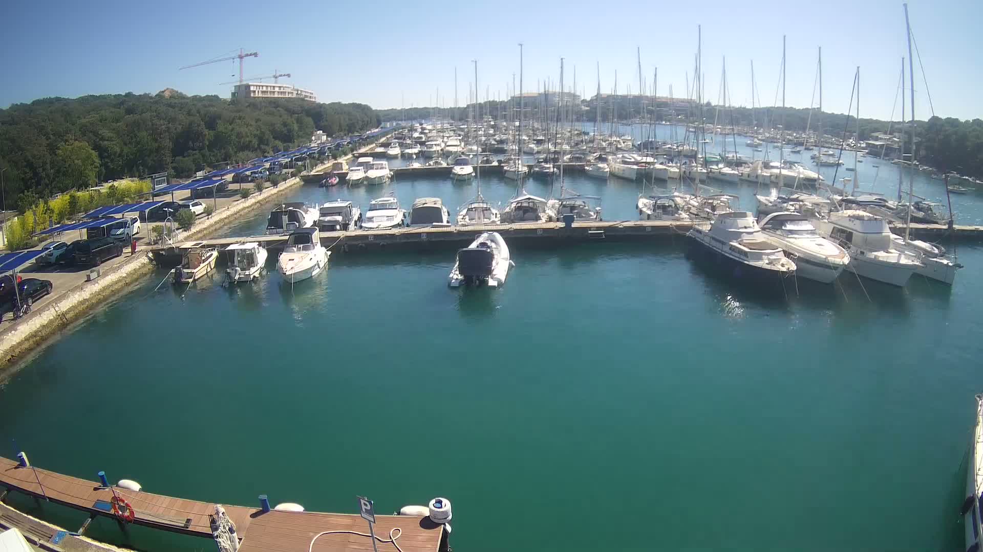 Pula, Marina Veruda South View Live Cam - Pjescana Uvala, Pula, Istria, Croatia