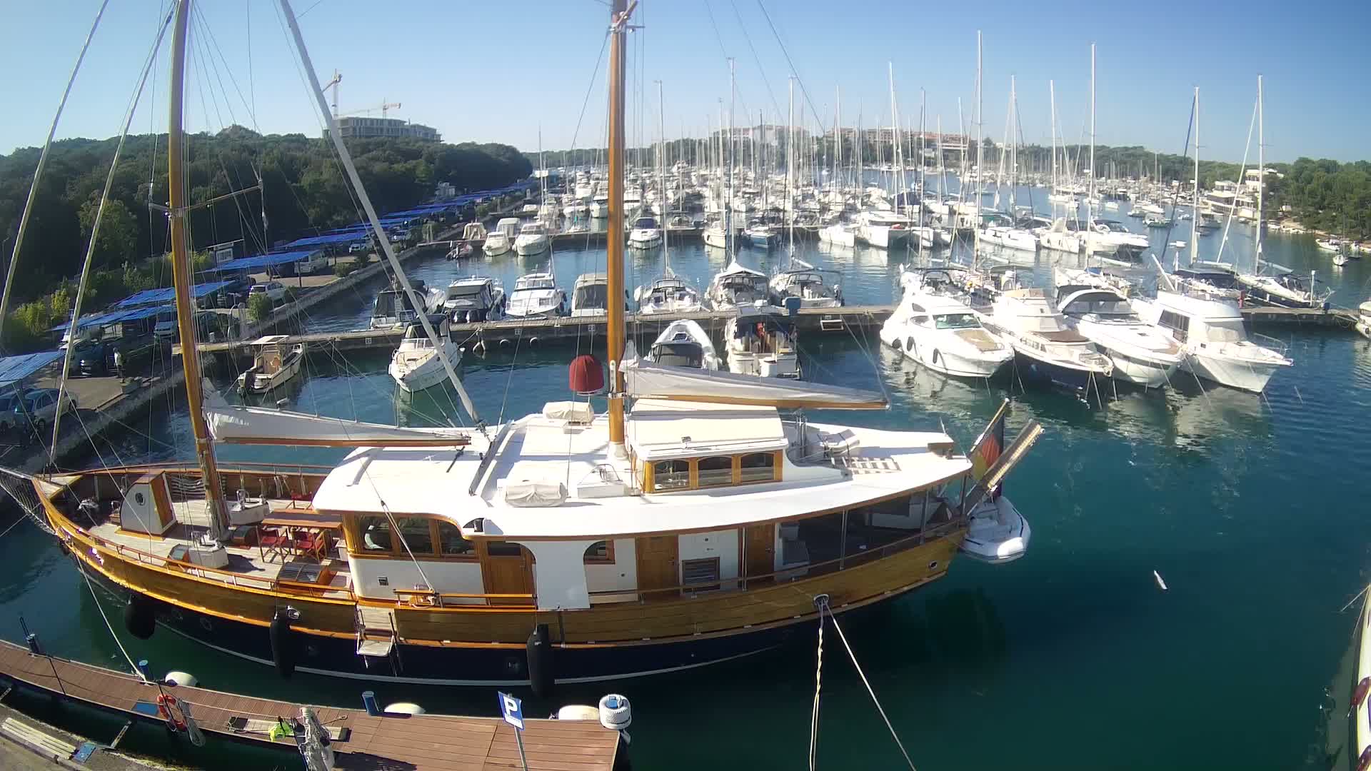 Pula, Marina Veruda South View Live Cam - Pjescana Uvala, Pula, Istria, Croatia