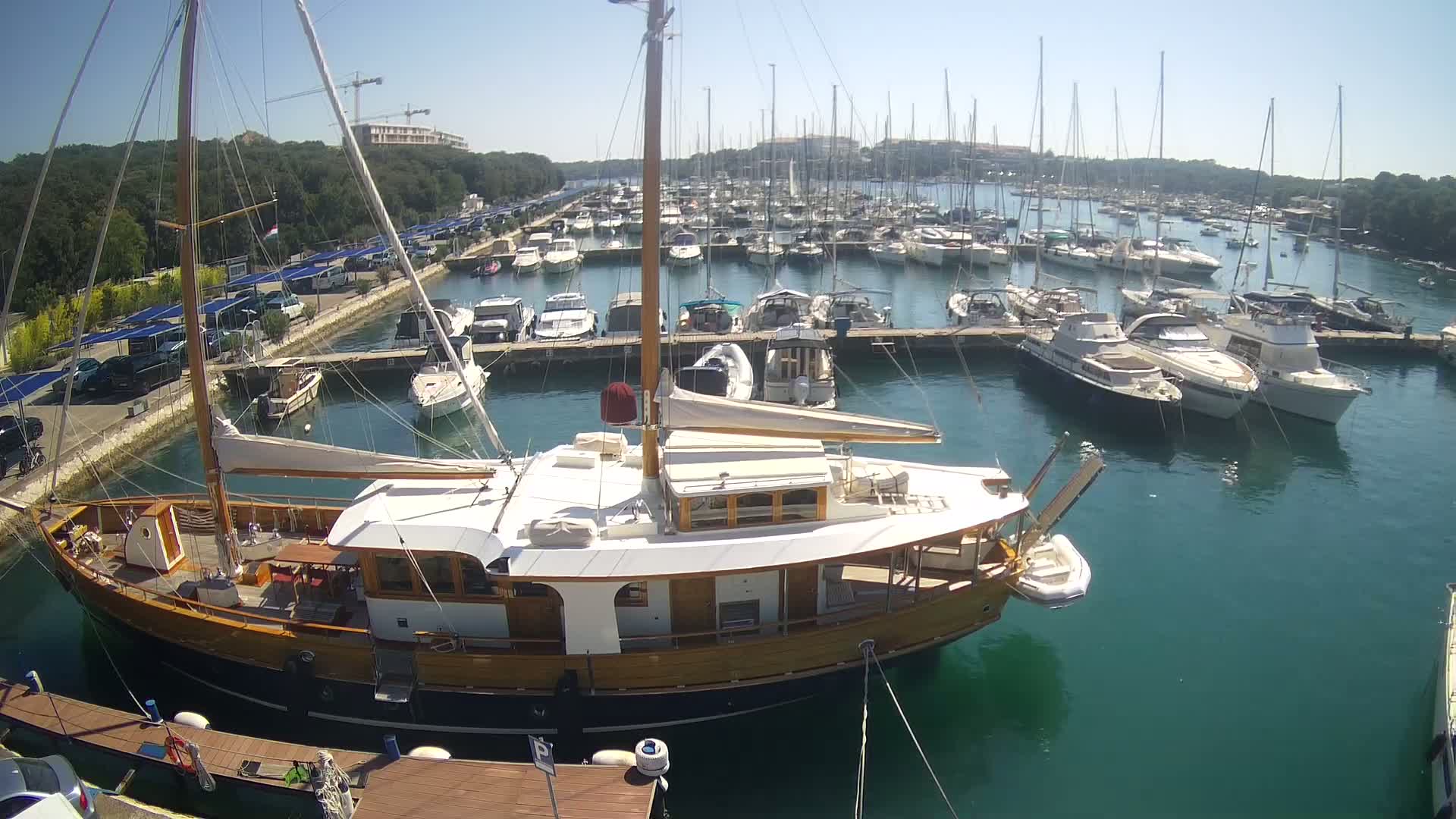 Pula, Marina Veruda South View Live Cam - Pjescana Uvala, Pula, Istria, Croatia