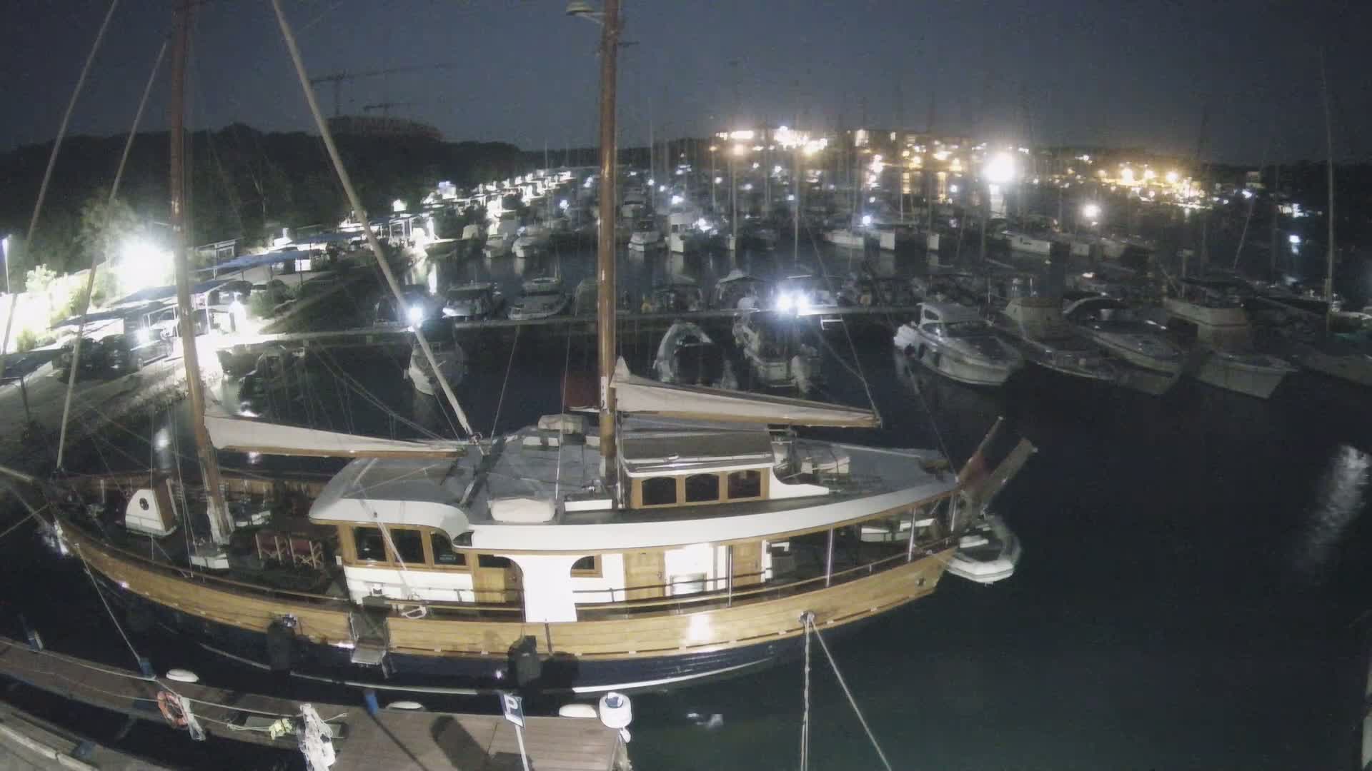 Pula, Marina Veruda South View Live Cam - Pjescana Uvala, Pula, Istria, Croatia