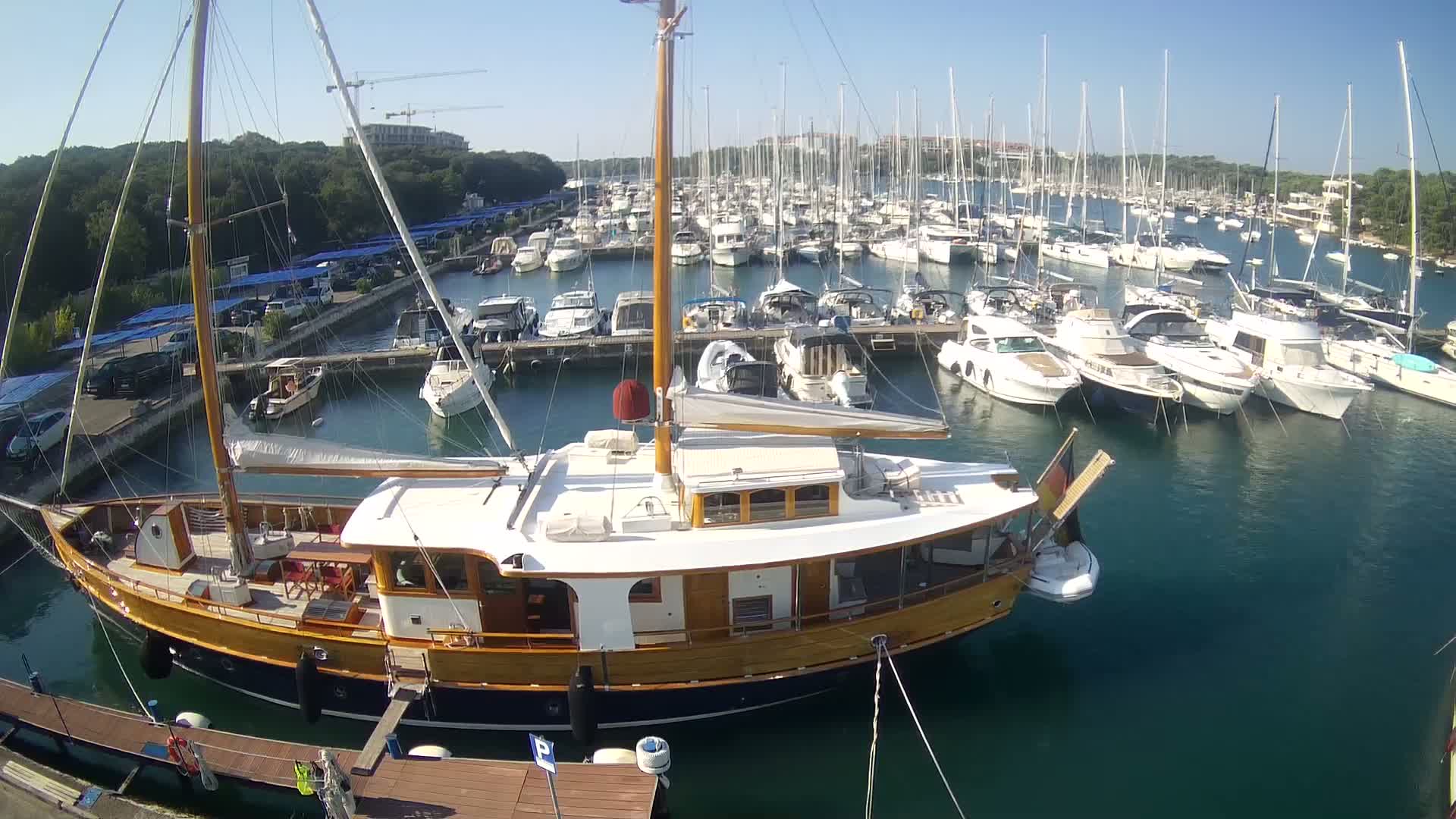 Pula, Marina Veruda South View Live Cam - Pjescana Uvala, Pula, Istria, Croatia