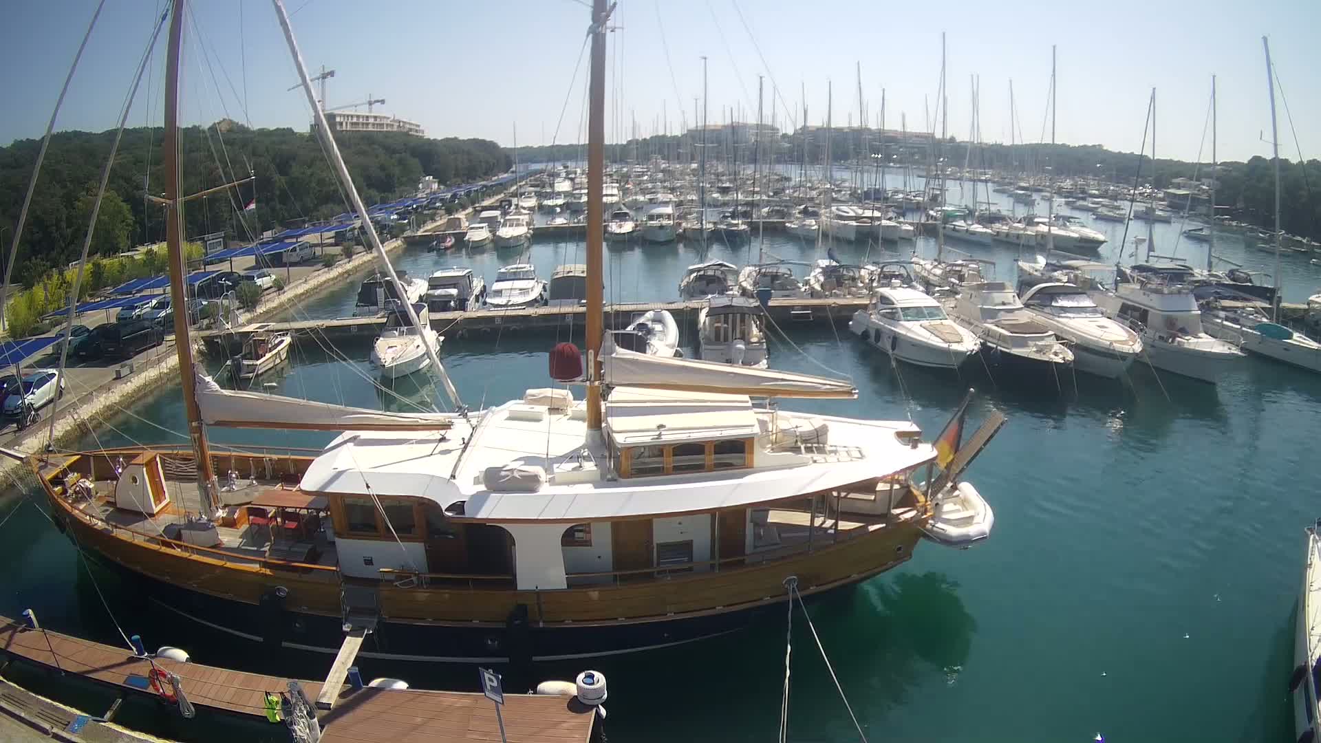 Pula, Marina Veruda South View Live Cam - Pjescana Uvala, Pula, Istria, Croatia