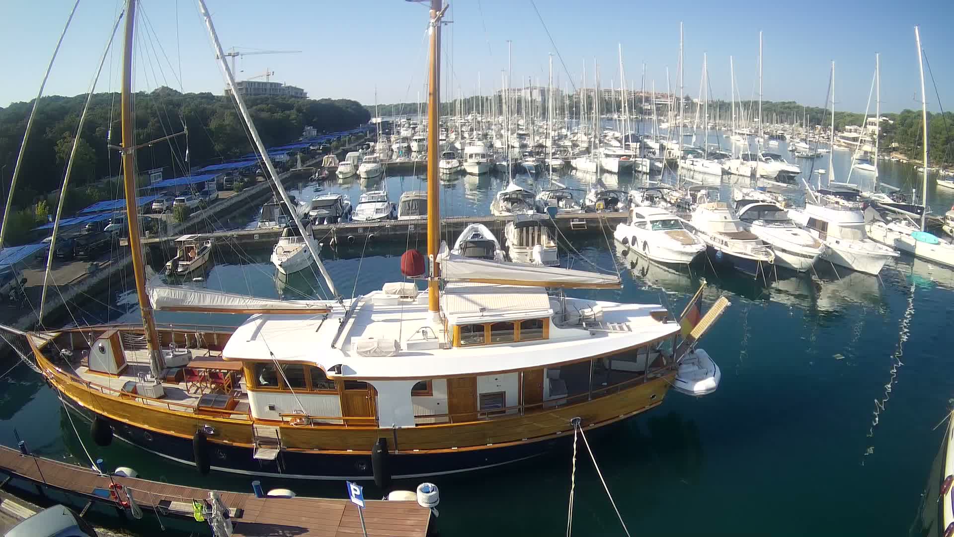 Pula, Marina Veruda South View Live Cam - Pjescana Uvala, Pula, Istria, Croatia