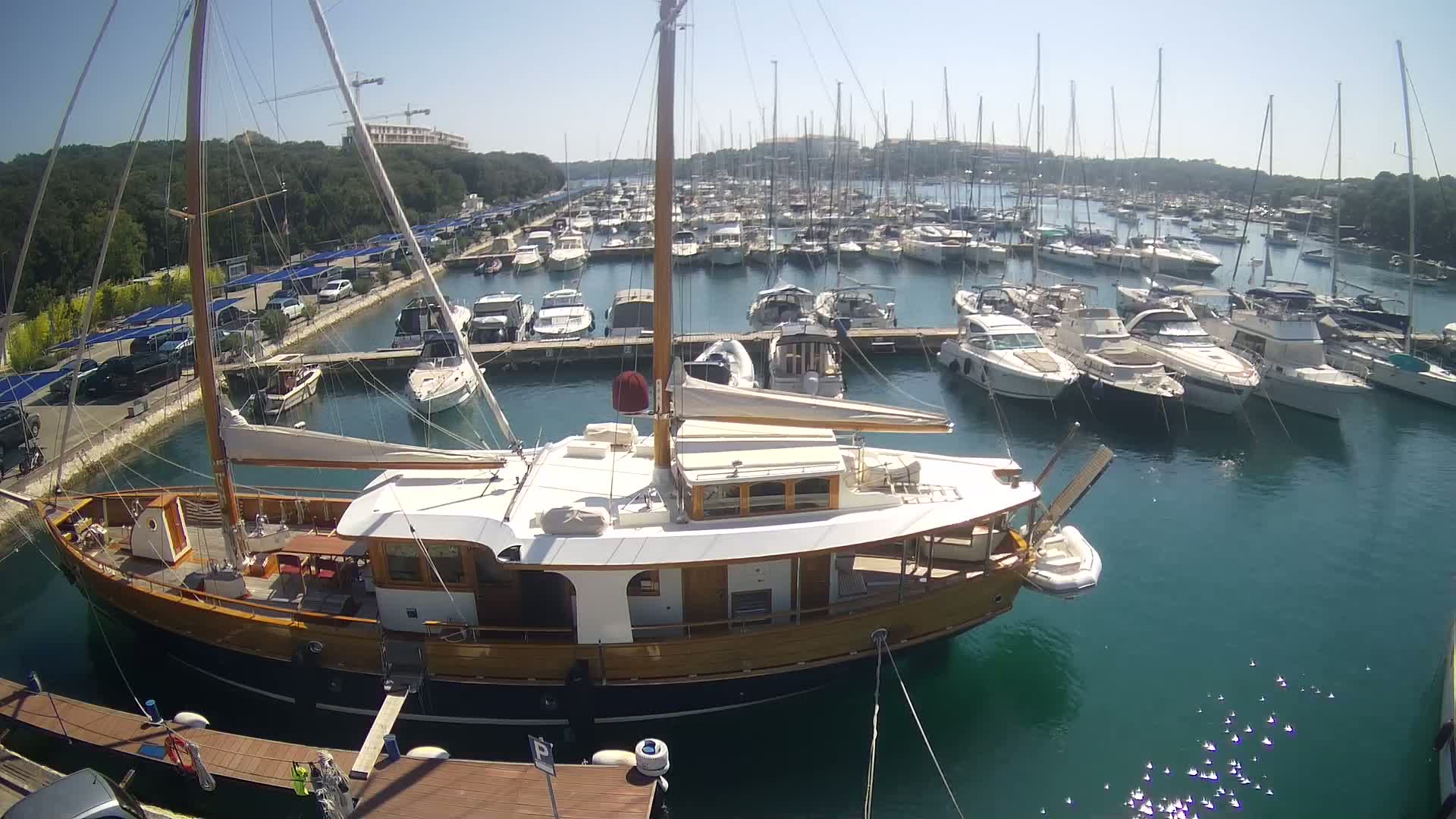 Pula, Marina Veruda South View Live Cam - Pjescana Uvala, Pula, Istria, Croatia