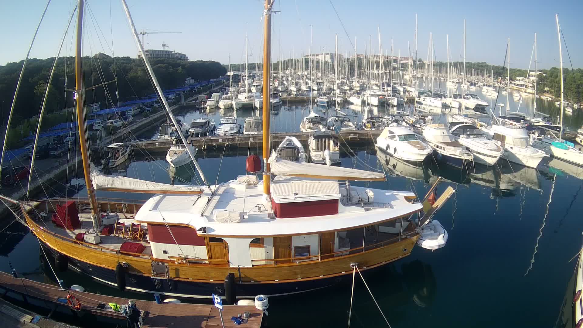 Pula, Marina Veruda South View Live Cam - Pjescana Uvala, Pula, Istria, Croatia
