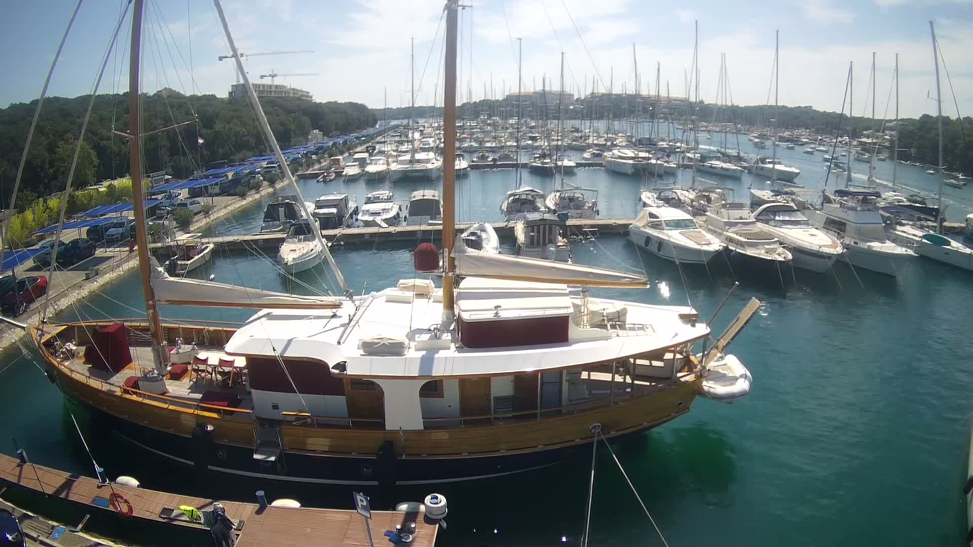 Pula, Marina Veruda South View Live Cam - Pjescana Uvala, Pula, Istria, Croatia