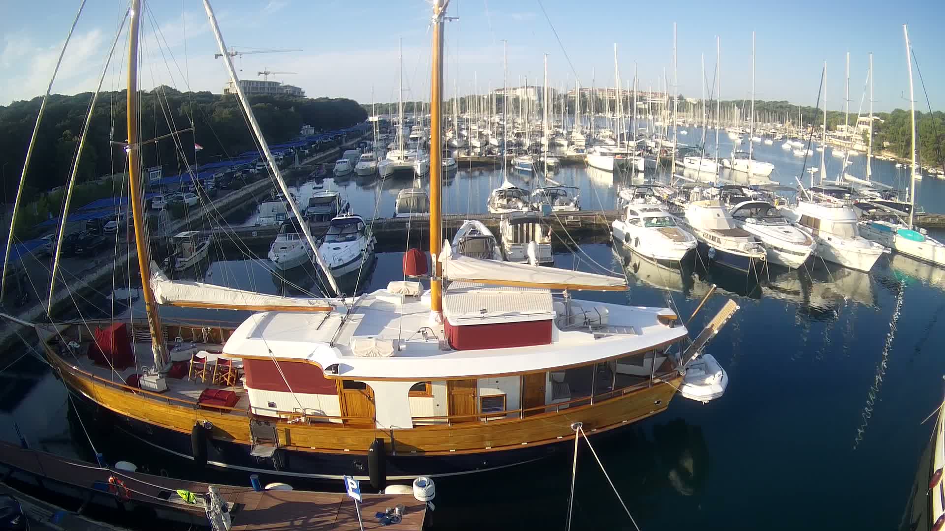 Pula, Marina Veruda South View Live Cam - Pjescana Uvala, Pula, Istria, Croatia