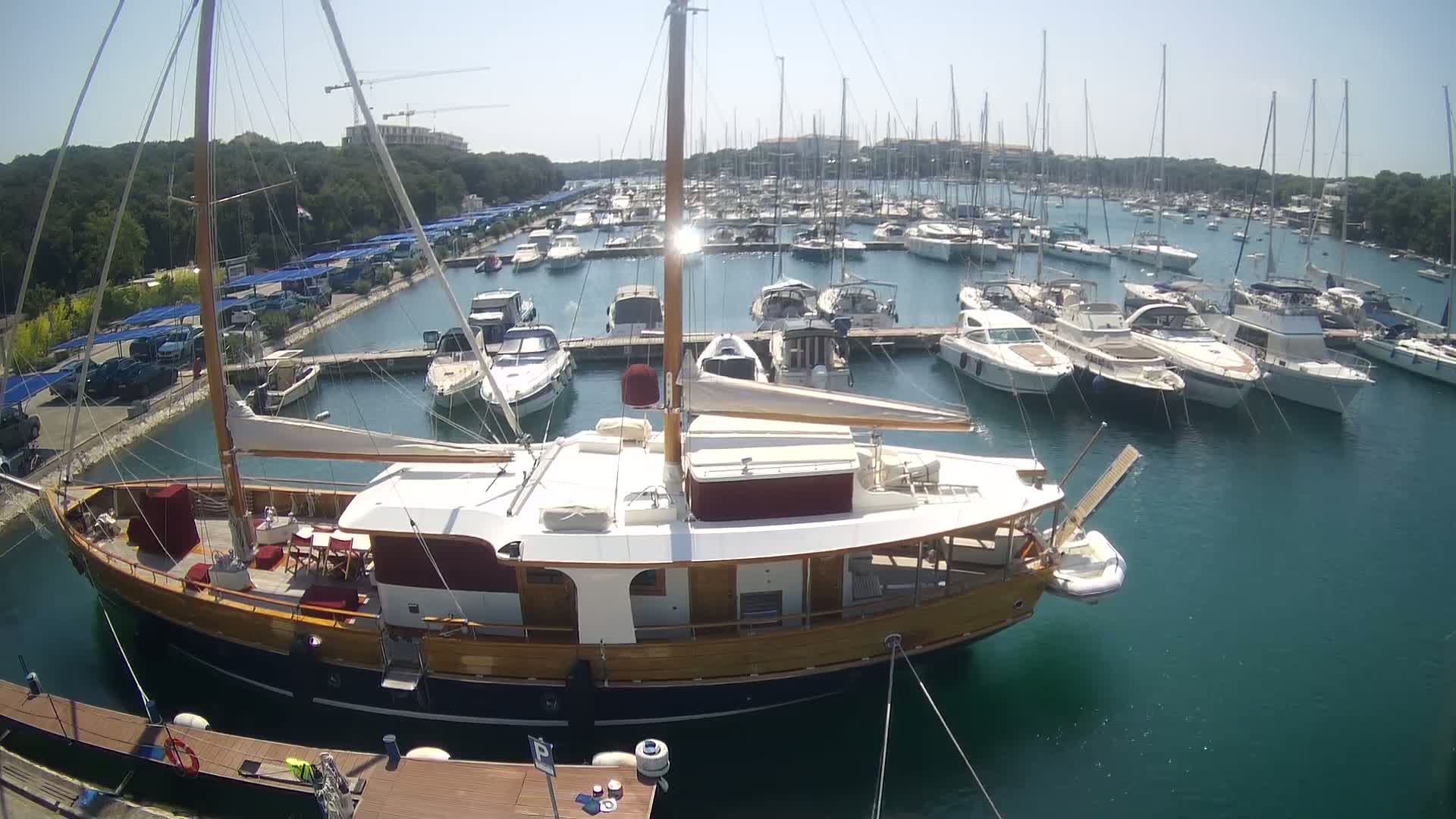 Pula, Marina Veruda South View Live Cam - Pjescana Uvala, Pula, Istria, Croatia