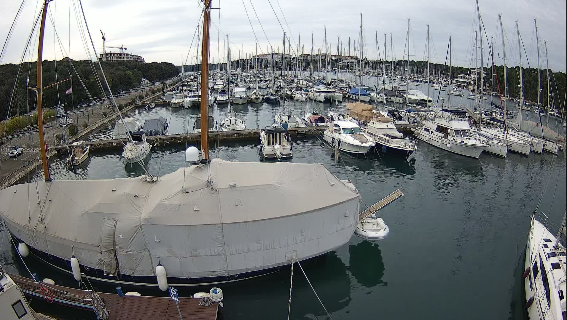 Pula, Marina Veruda South View Live Cam - Pjescana Uvala, Pula, Istria, Croatia