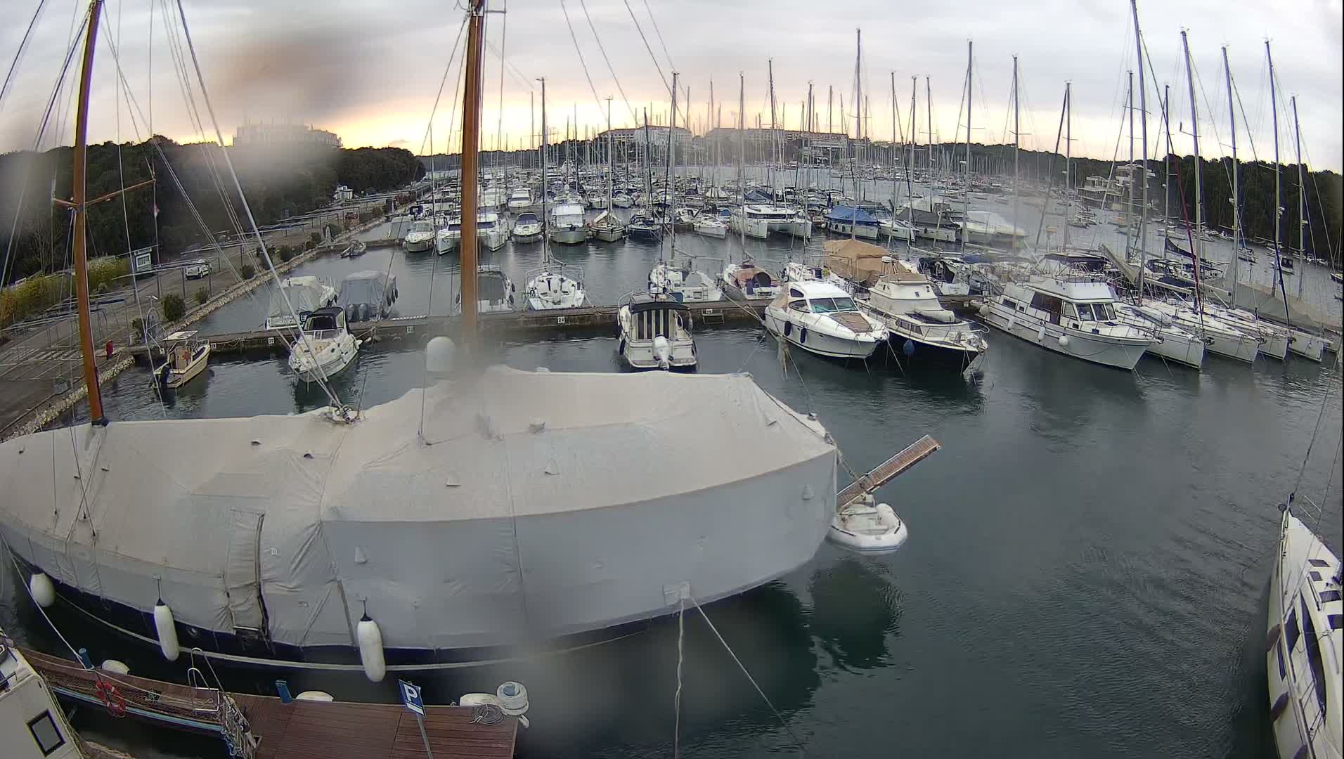 Pula, Marina Veruda South View Live Cam - Pjescana Uvala, Pula, Istria, Croatia