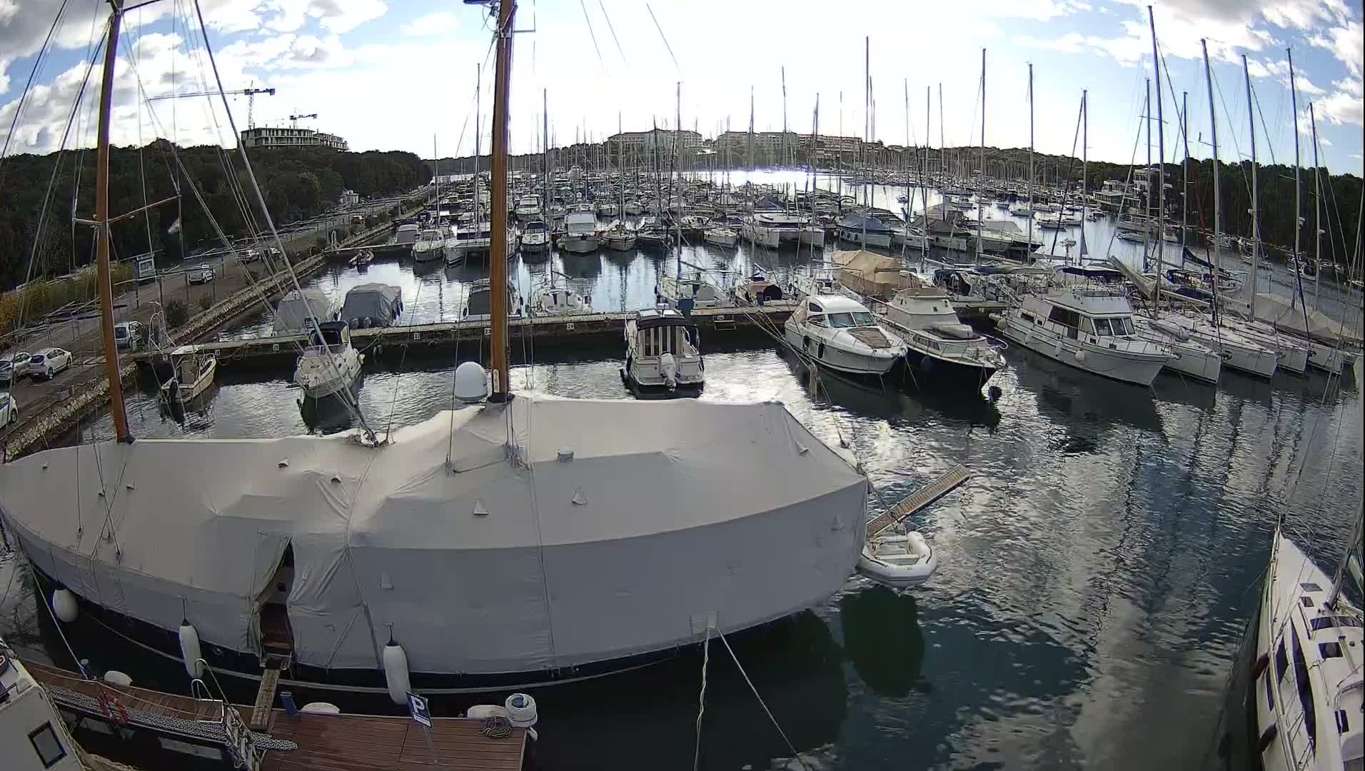 Pula, Marina Veruda South View Live Cam - Pjescana Uvala, Pula, Istria, Croatia