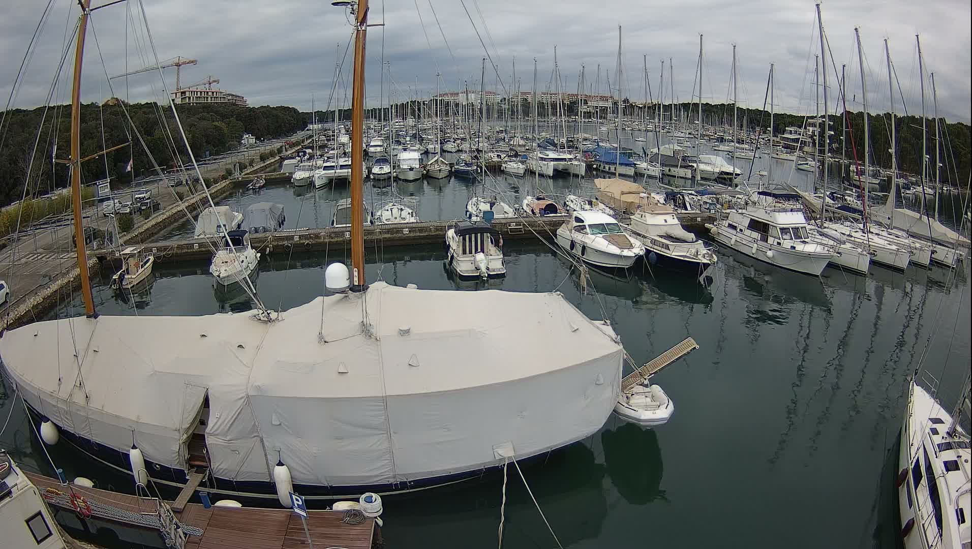 Pula, Marina Veruda South View Live Cam - Pjescana Uvala, Pula, Istria, Croatia