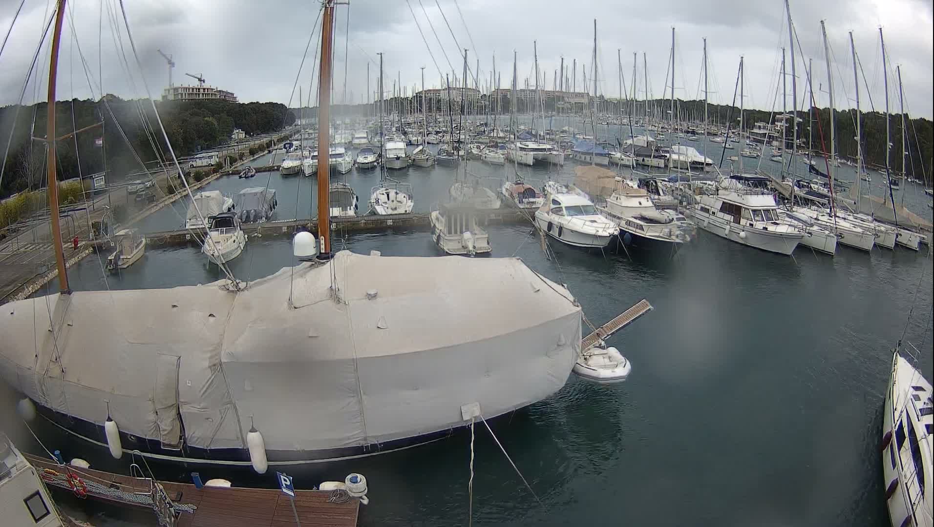 Pula, Marina Veruda South View Live Cam - Pjescana Uvala, Pula, Istria, Croatia