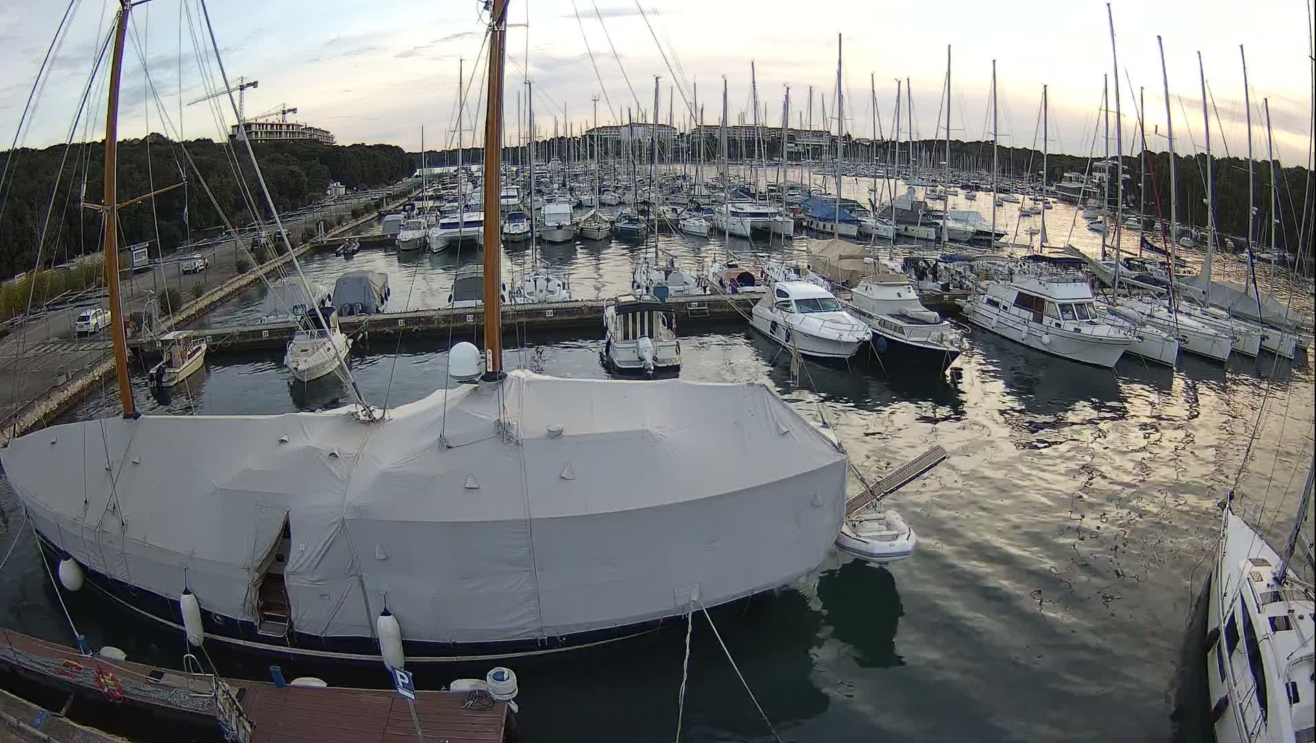Pula, Marina Veruda South View Live Cam - Pjescana Uvala, Pula, Istria, Croatia