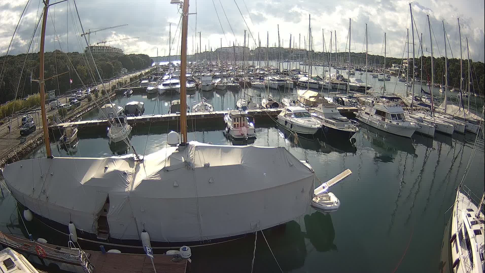 Pula, Marina Veruda South View Live Cam - Pjescana Uvala, Pula, Istria, Croatia