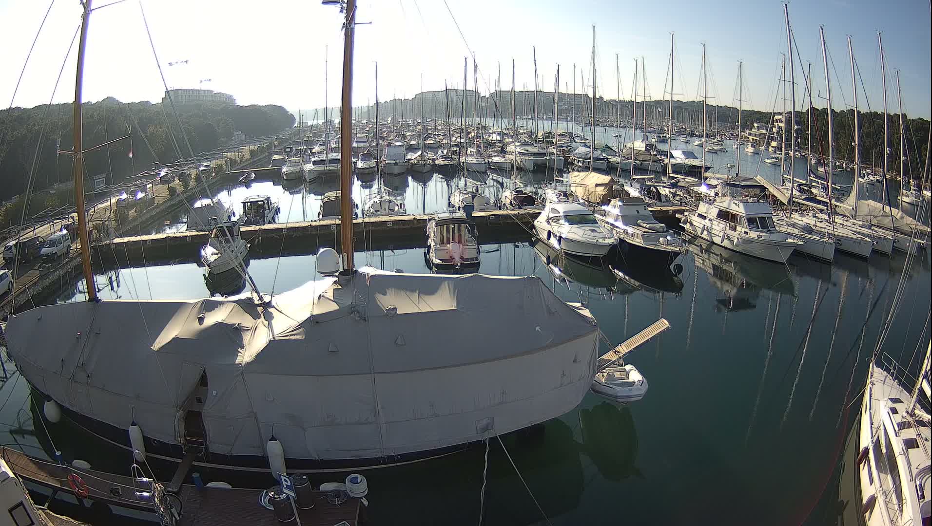 Pula, Marina Veruda South View Live Cam - Pjescana Uvala, Pula, Istria, Croatia