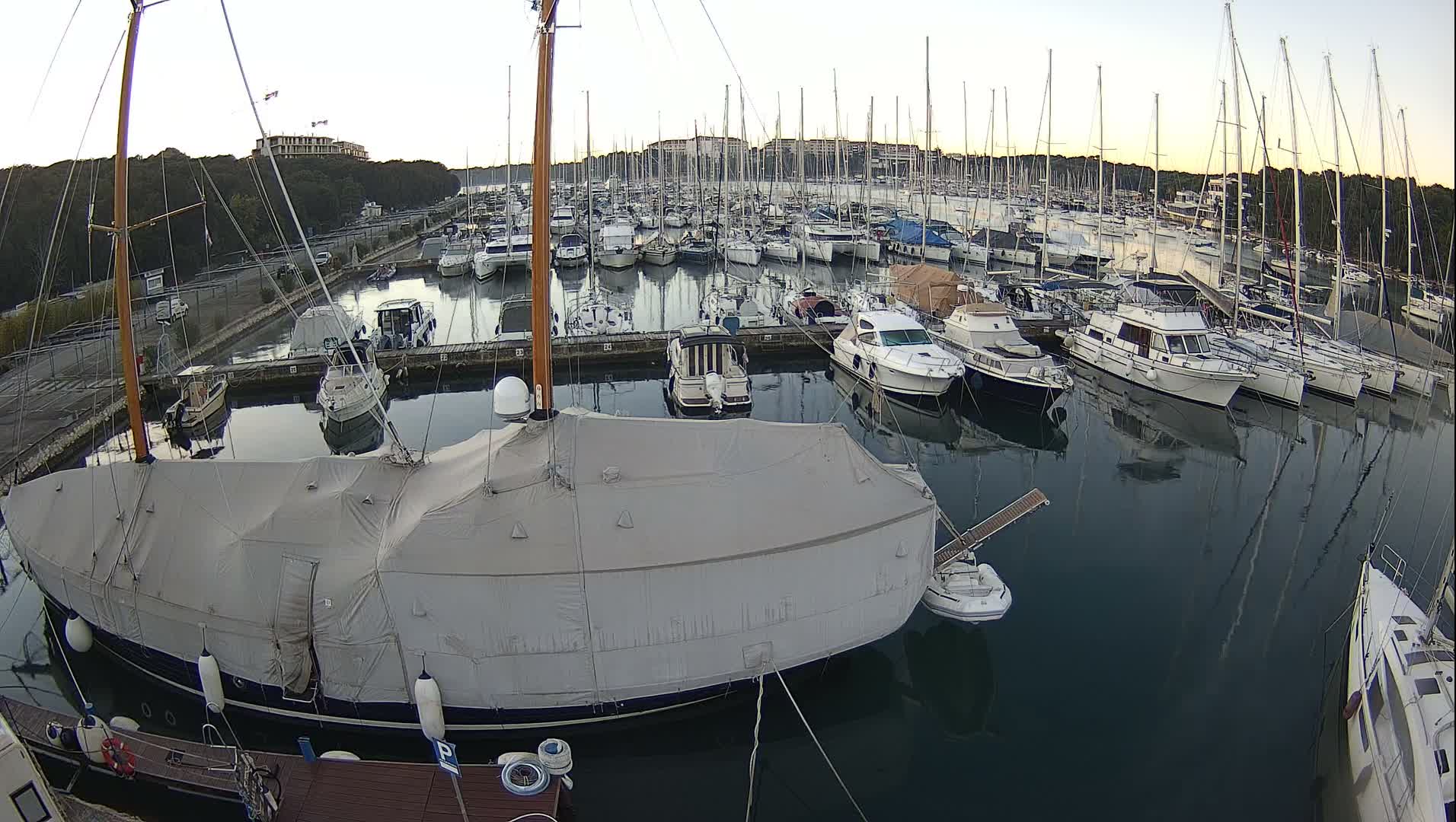 Pula, Marina Veruda South View Live Cam - Pjescana Uvala, Pula, Istria, Croatia