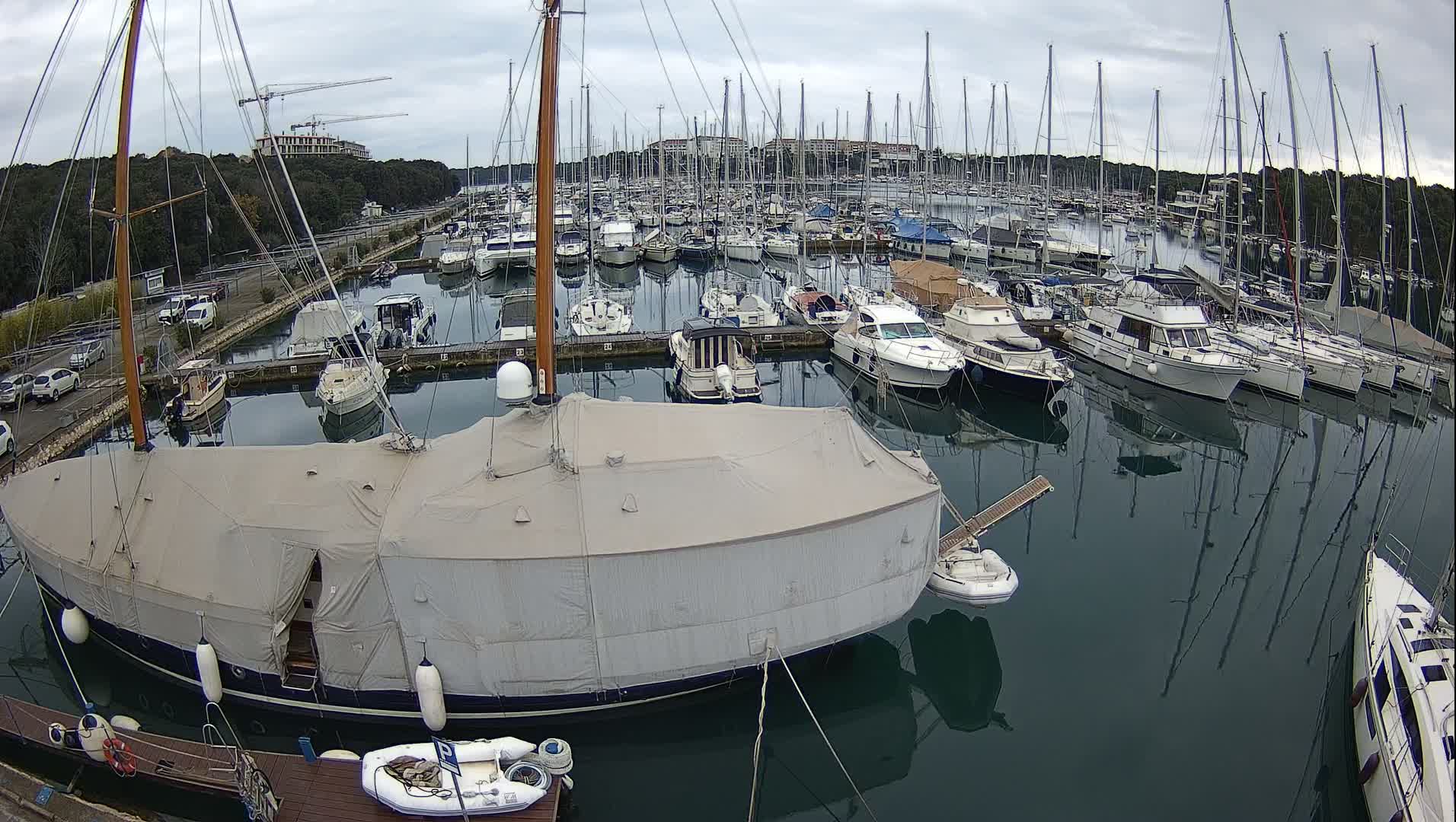 Pula, Marina Veruda South View Live Cam - Pjescana Uvala, Pula, Istria, Croatia