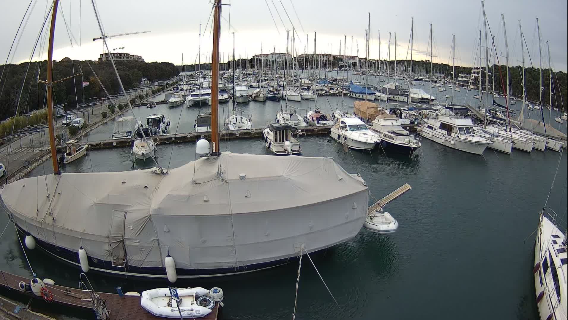 Pula, Marina Veruda South View Live Cam - Pjescana Uvala, Pula, Istria, Croatia