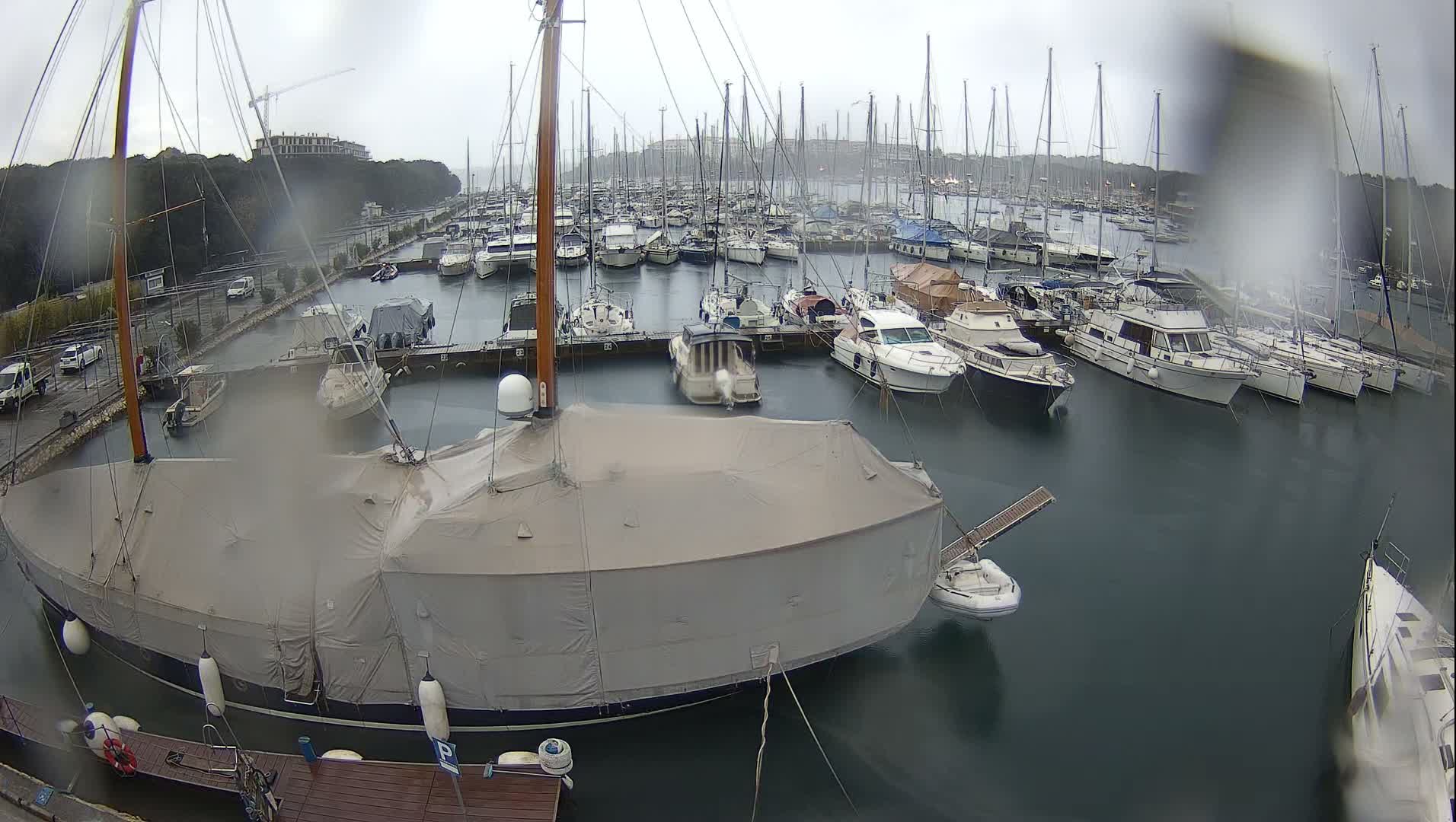 Pula, Marina Veruda South View Live Cam - Pjescana Uvala, Pula, Istria, Croatia