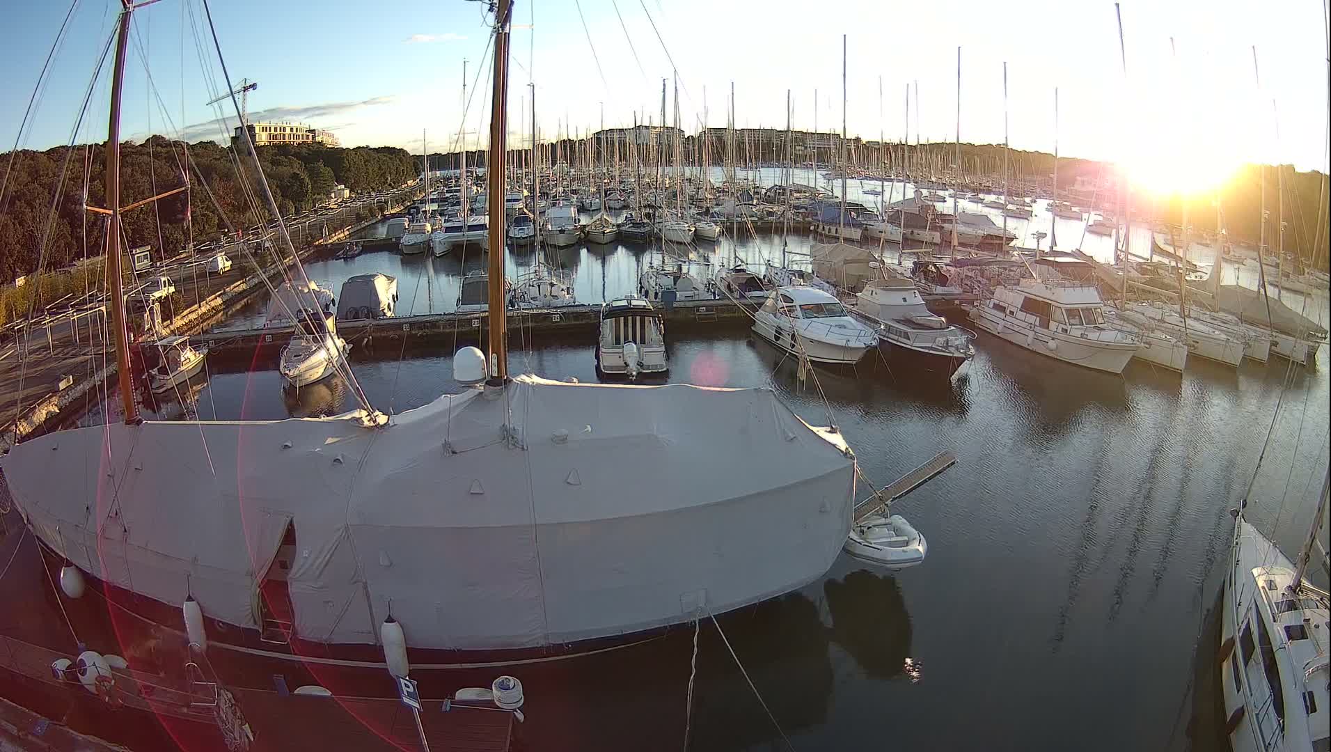 Pula, Marina Veruda South View Live Cam - Pjescana Uvala, Pula, Istria, Croatia