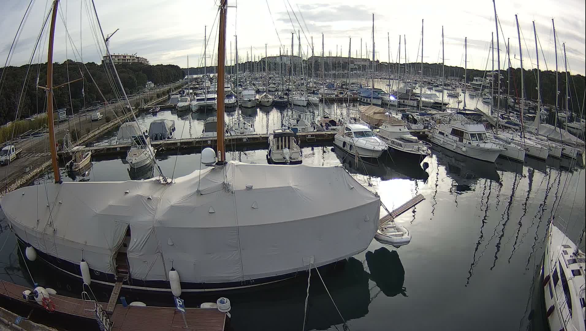 Pula, Marina Veruda South View Live Cam - Pjescana Uvala, Pula, Istria, Croatia