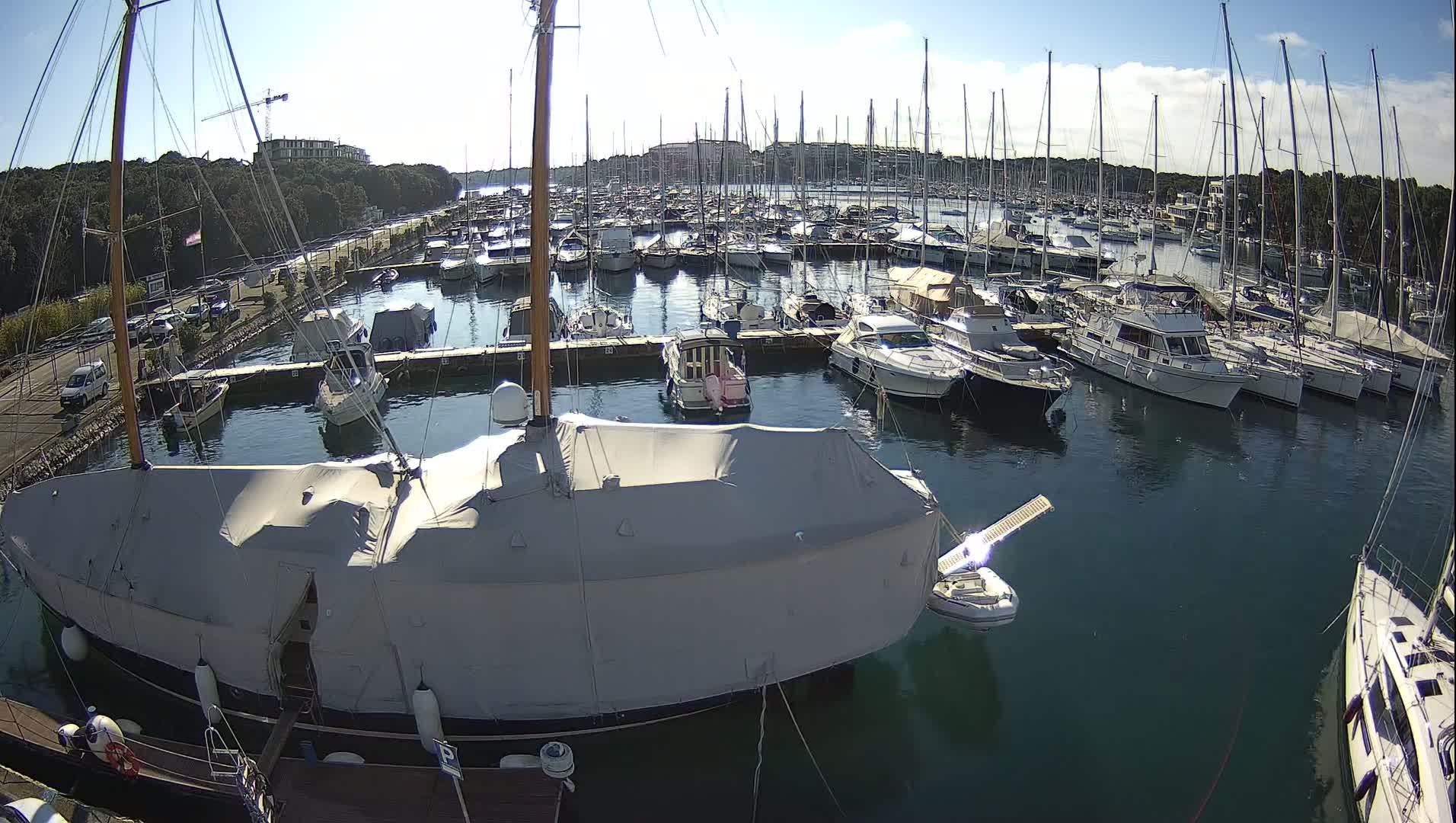 Pula, Marina Veruda South View Live Cam - Pjescana Uvala, Pula, Istria, Croatia
